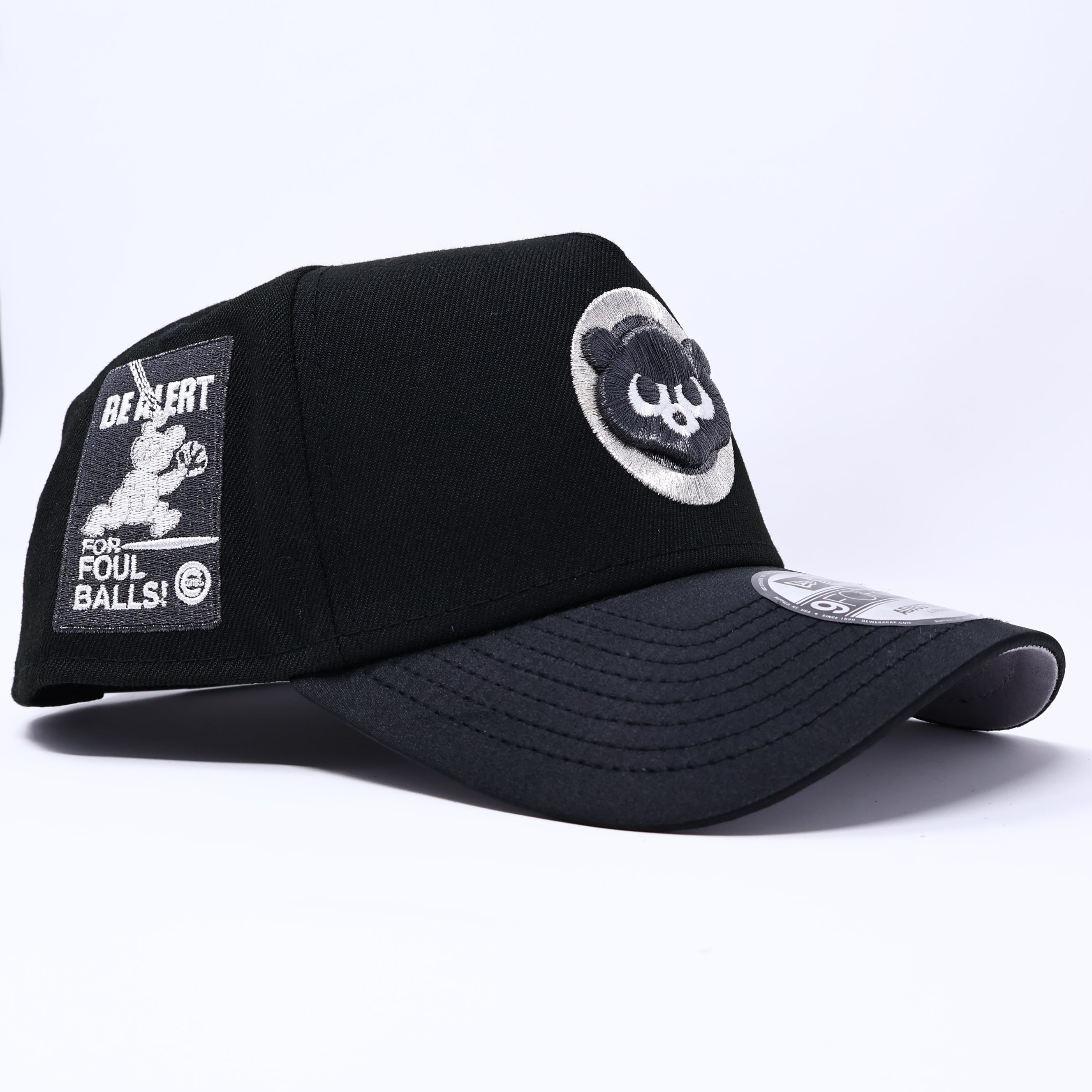 NEW Black Chicago Cubs Be Alert For Foul Balls 9Forty Adjustable One Size A-Frame