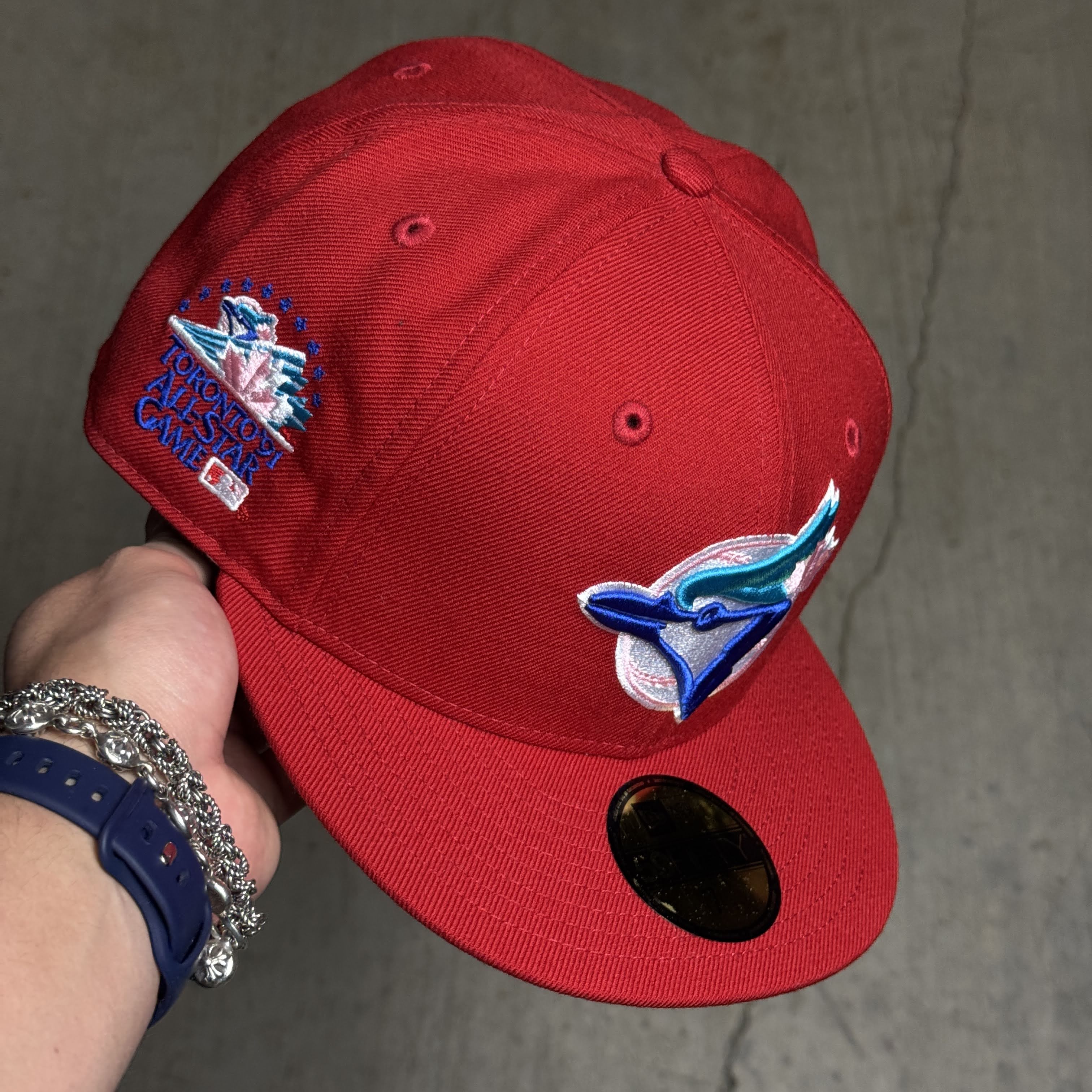 NWT 7/8 Red Toronto Blue Jays 91 All Star Game 59fifty New Era Fitted Hat Cap