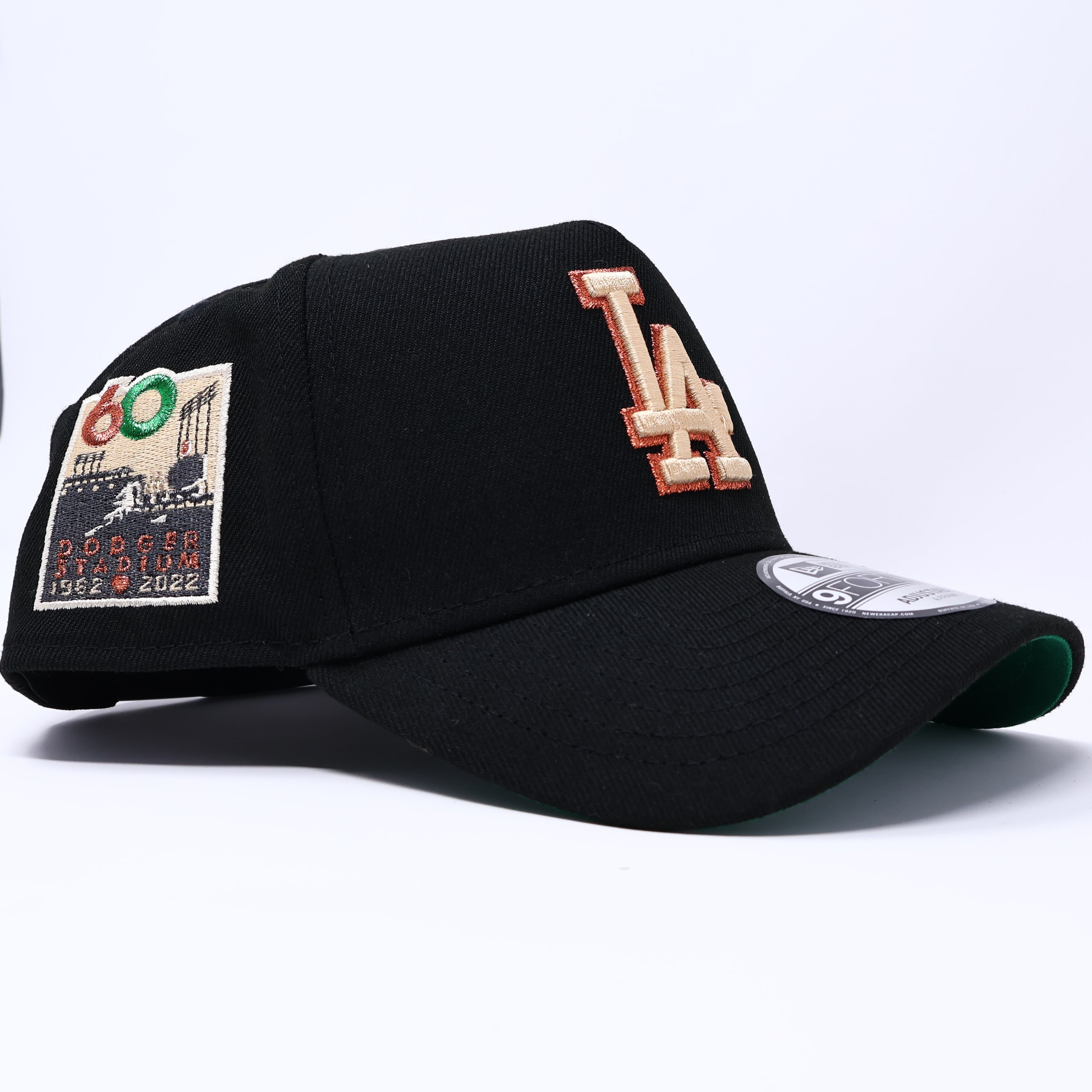 NWT Black Los Angeles Dodgers 60th Anniversary 9Forty New Era Adjustable Snapback Hat