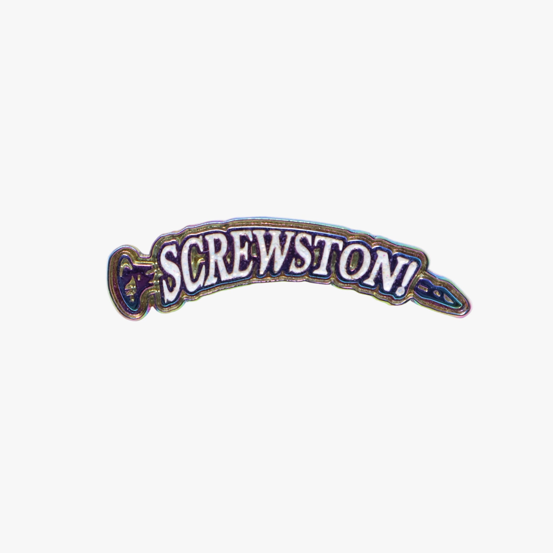 SCREWSTON Oil Iris Script Pin