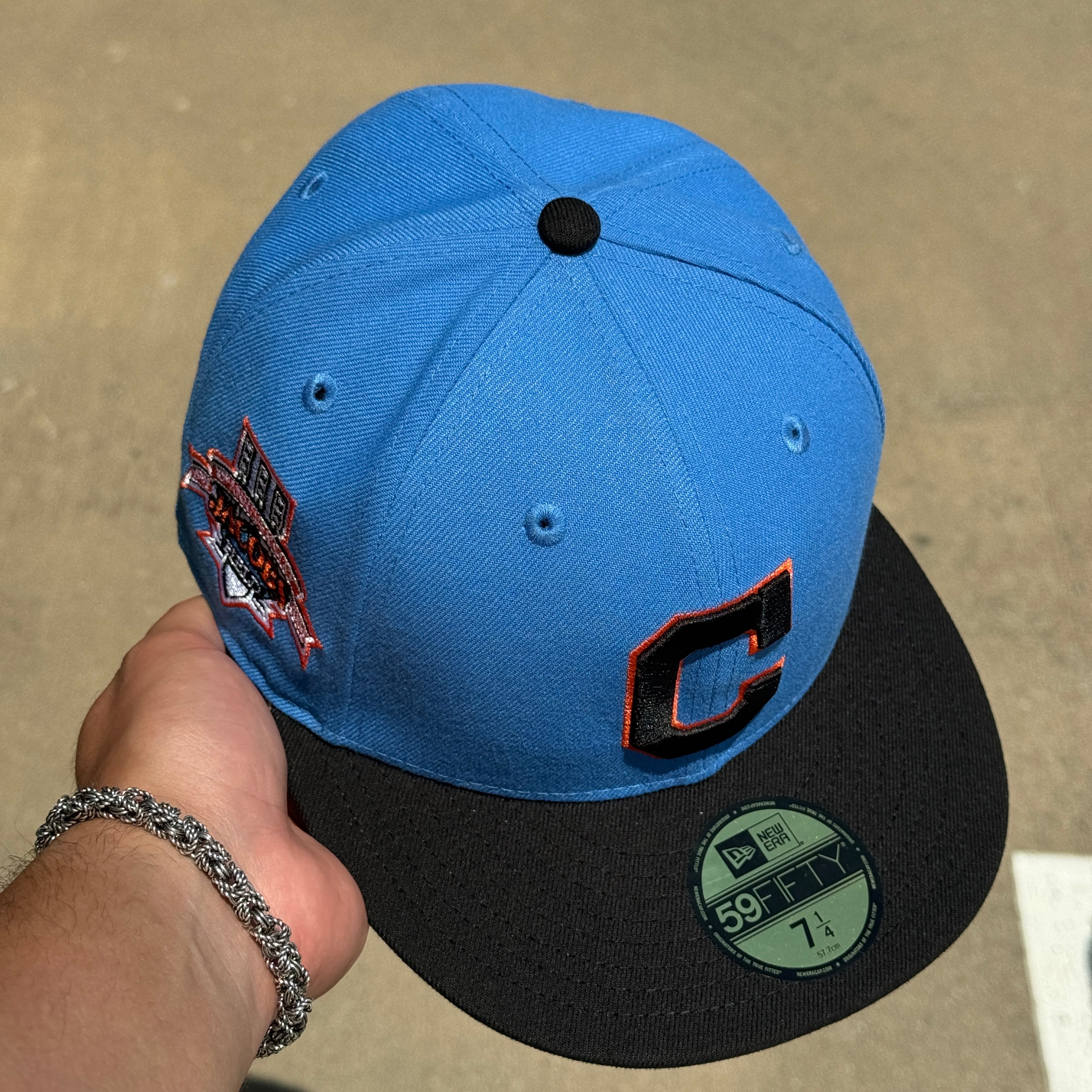 Blue Cleveland Indians 10th Anniversary Jacobs Field 59fifty New Era Fitted Hat Cap