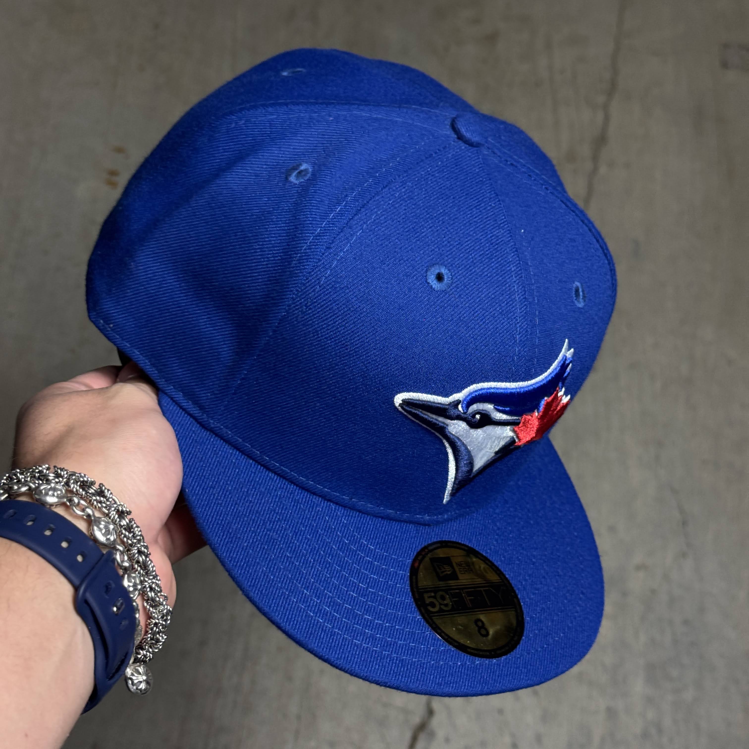 NWT 8 Blue Toronto Blue Jays Simple Clean Dope 59fifty New Era Fitted Hat Cap