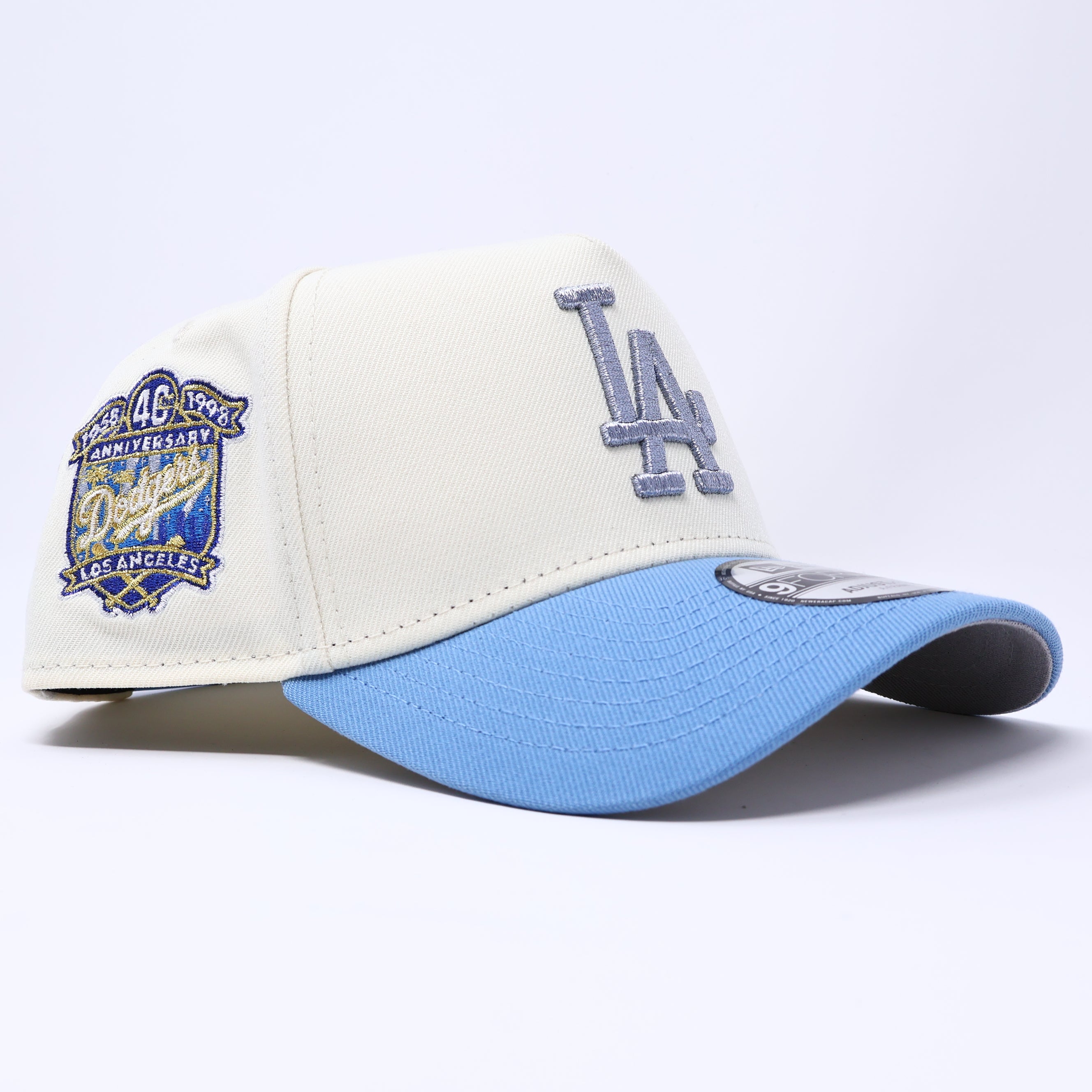NWT Chrome Los Angeles Dodgers 40th Anniversary 9Forty New Era Adjustable Hat