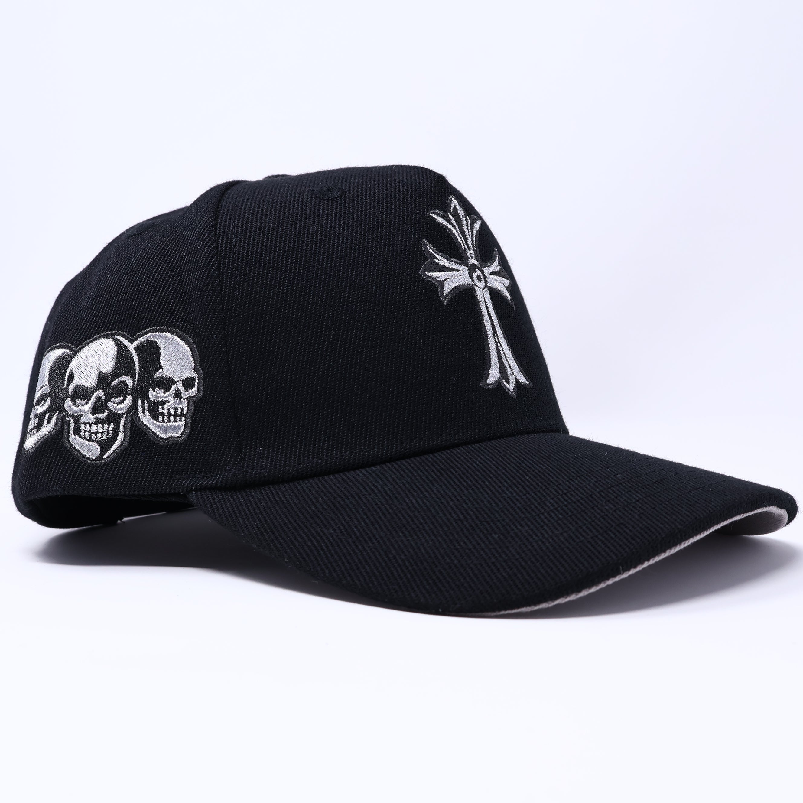 Chrome Hearts Inspired Baseball 5 Panel Adjustable Hat Cross Edgy Gothic