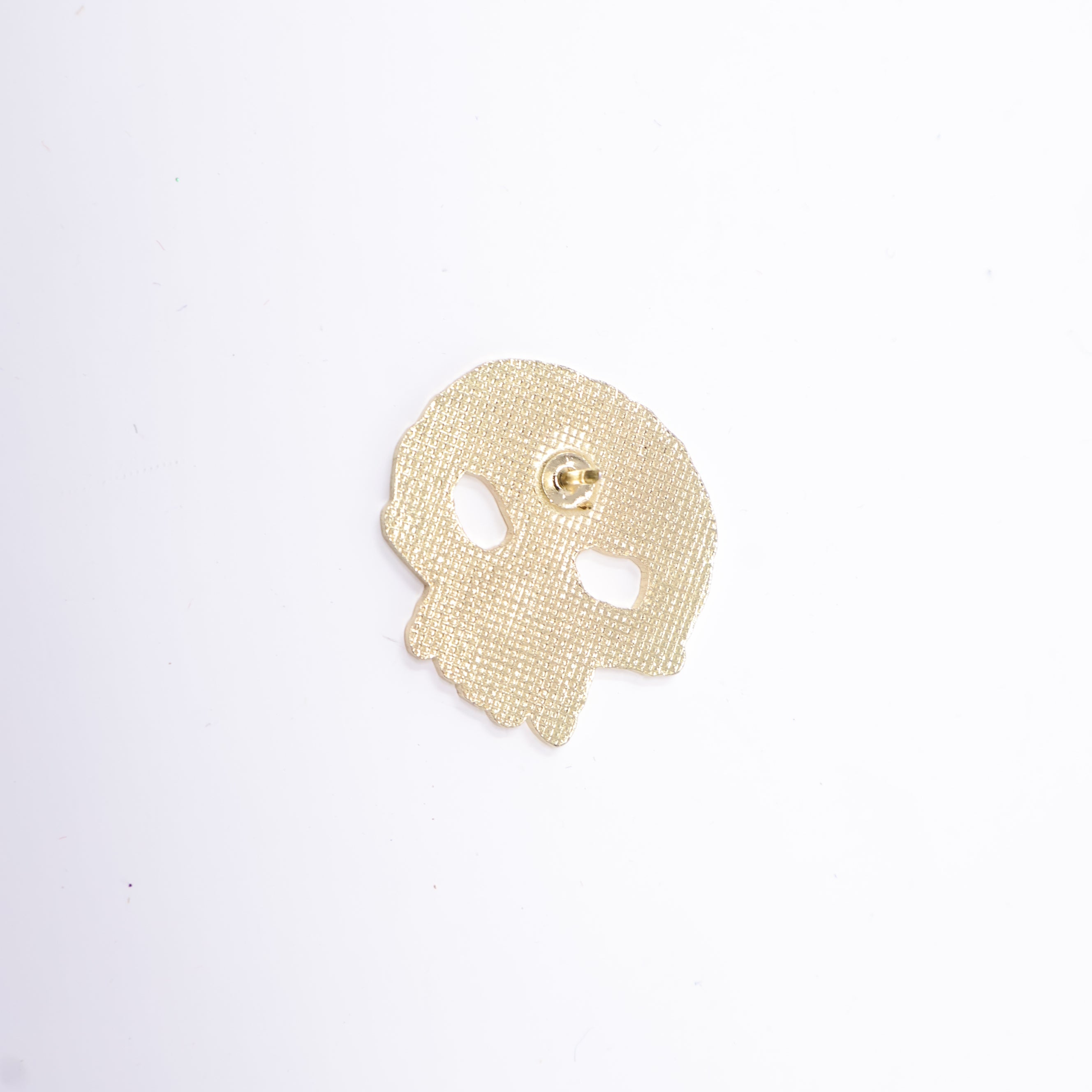 Skull (gold metal) Rainbow glitter Graphic Pin