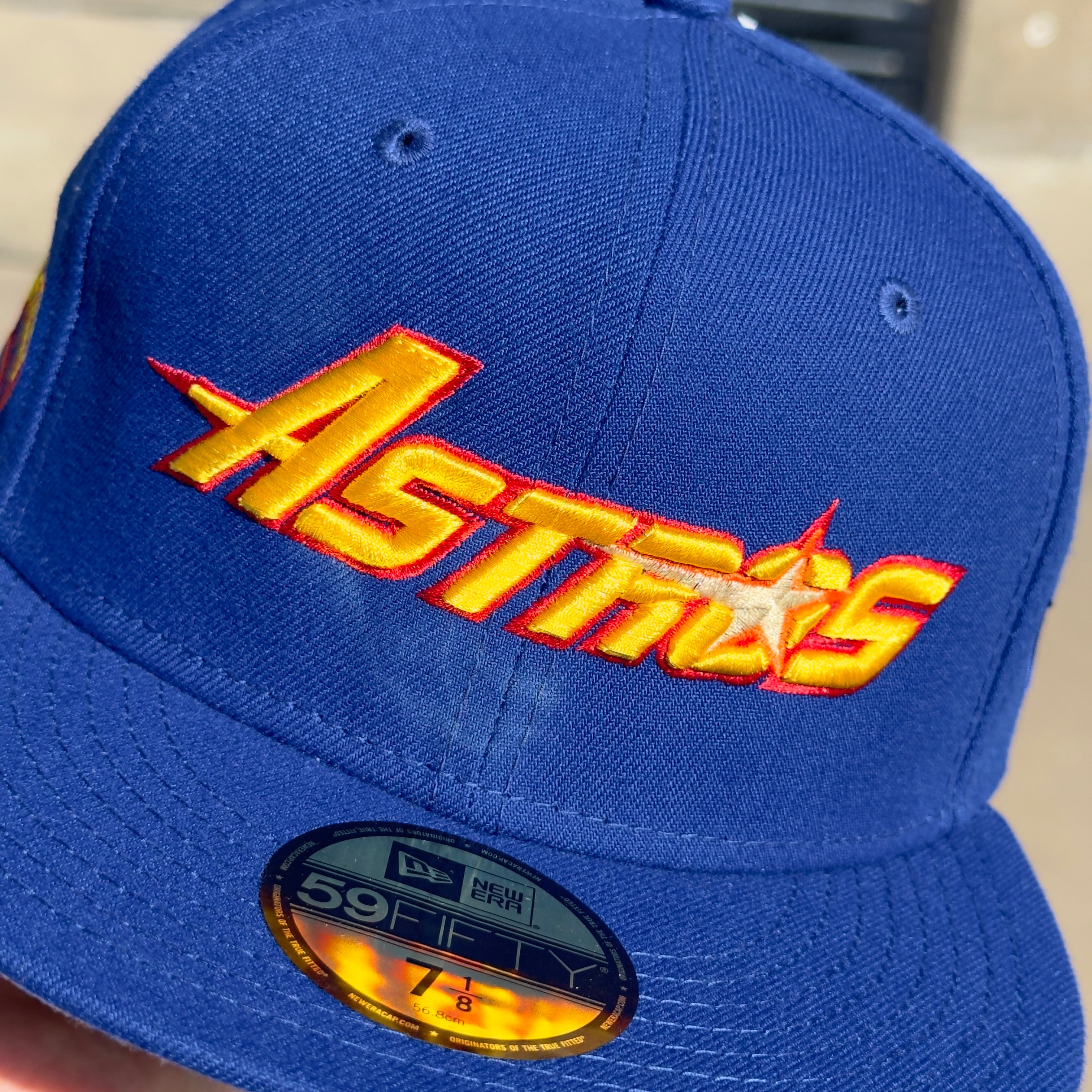 Blue Houston Astros Astrodome 8th MLB 59fifty New Era Fitted Cap Hat Sun
