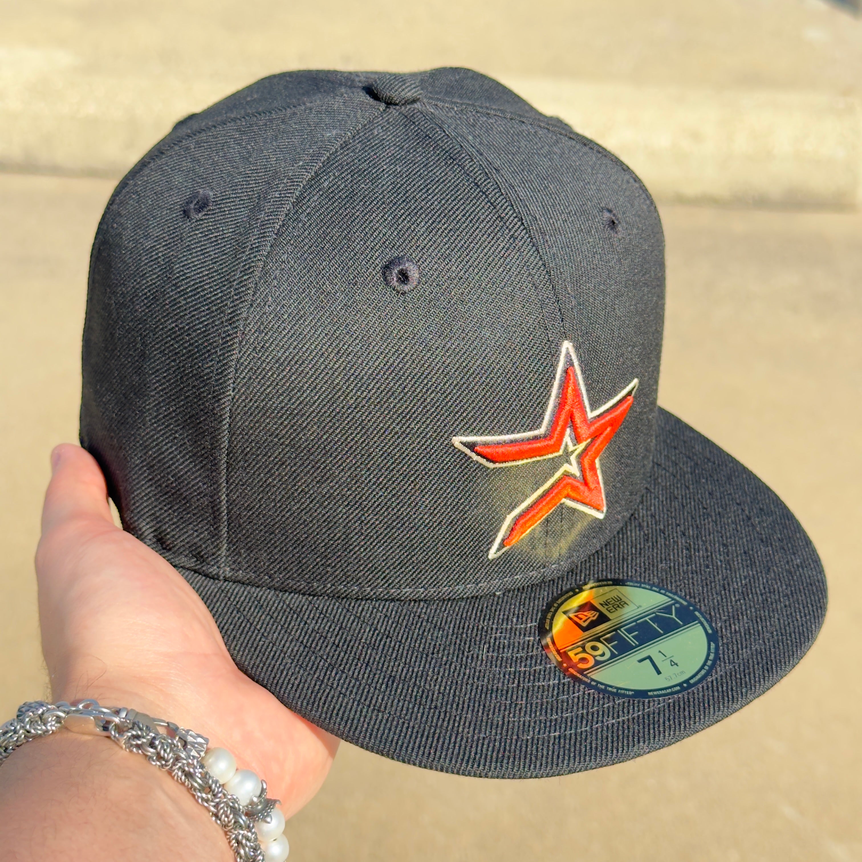 Black Houston Astros World Series 2005 Wool 59fifty New Era Fitted Cap Hat sun