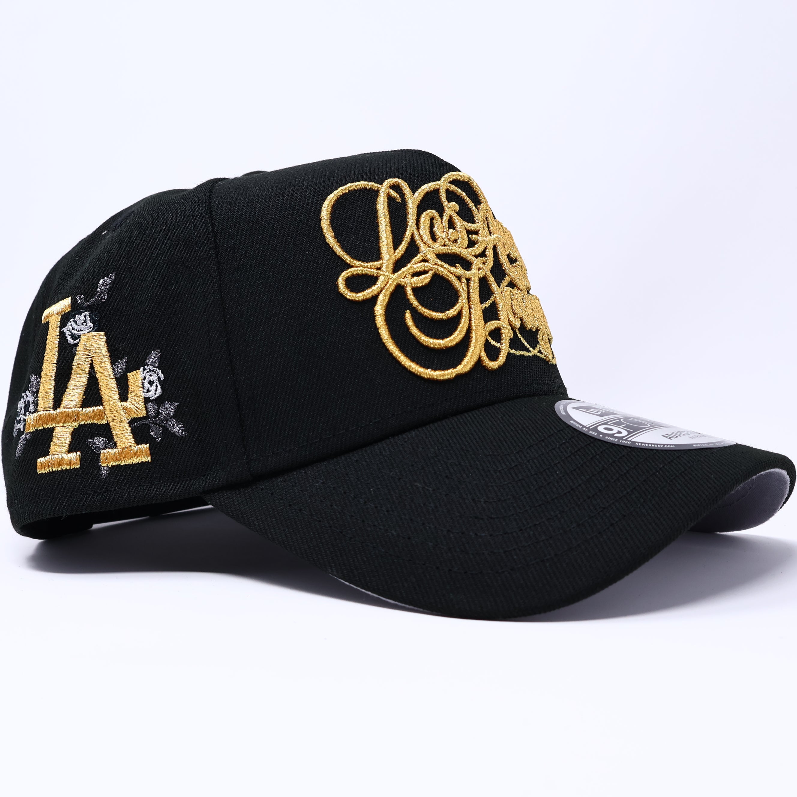 NWT Black Los Angeles Dodgers LA Logo 9Forty New Era Adjustable Snapback Hat 5 Panel