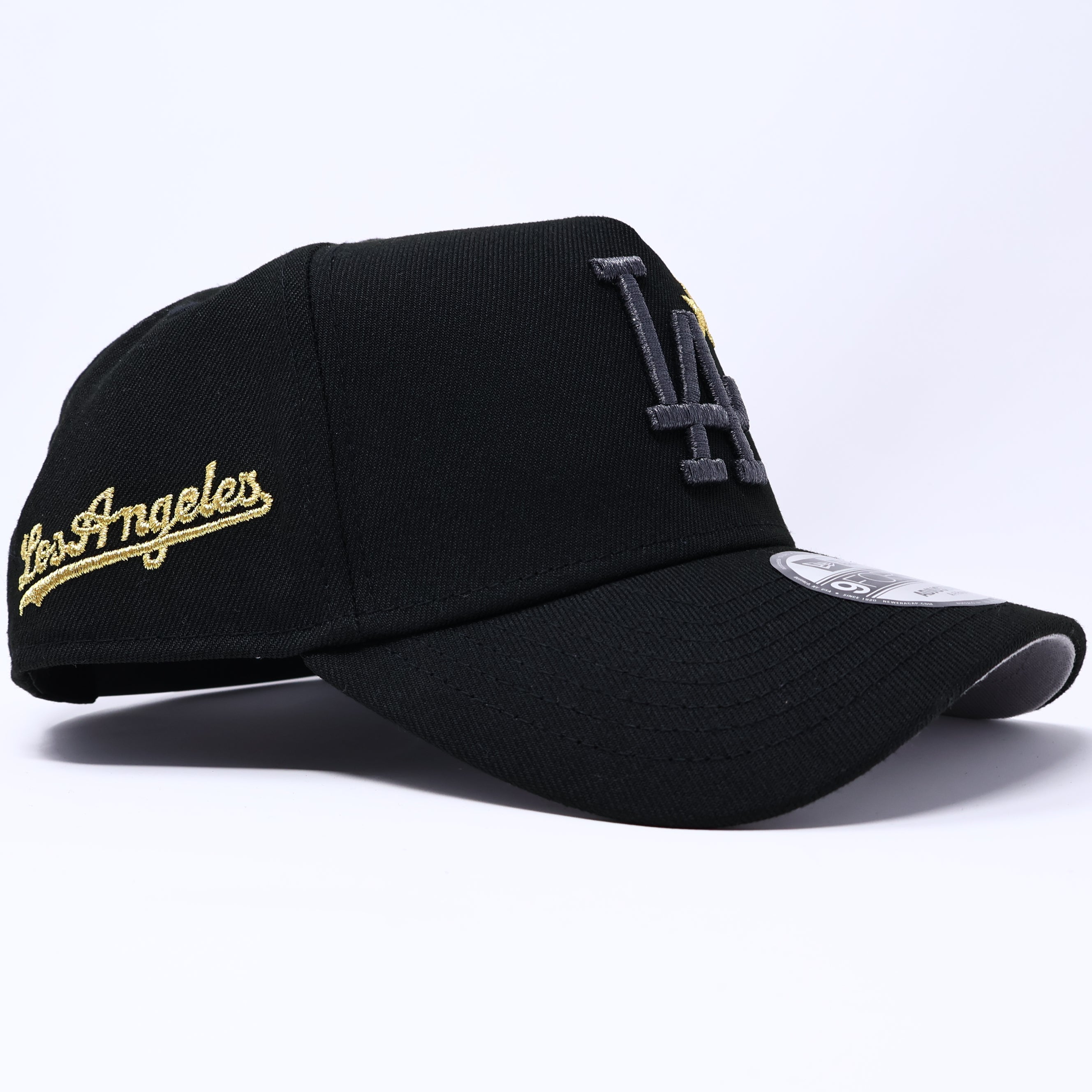 NWT Black Los Angeles Dodgers Stars Simple 9Forty New Era Adjustable Snapback Hat