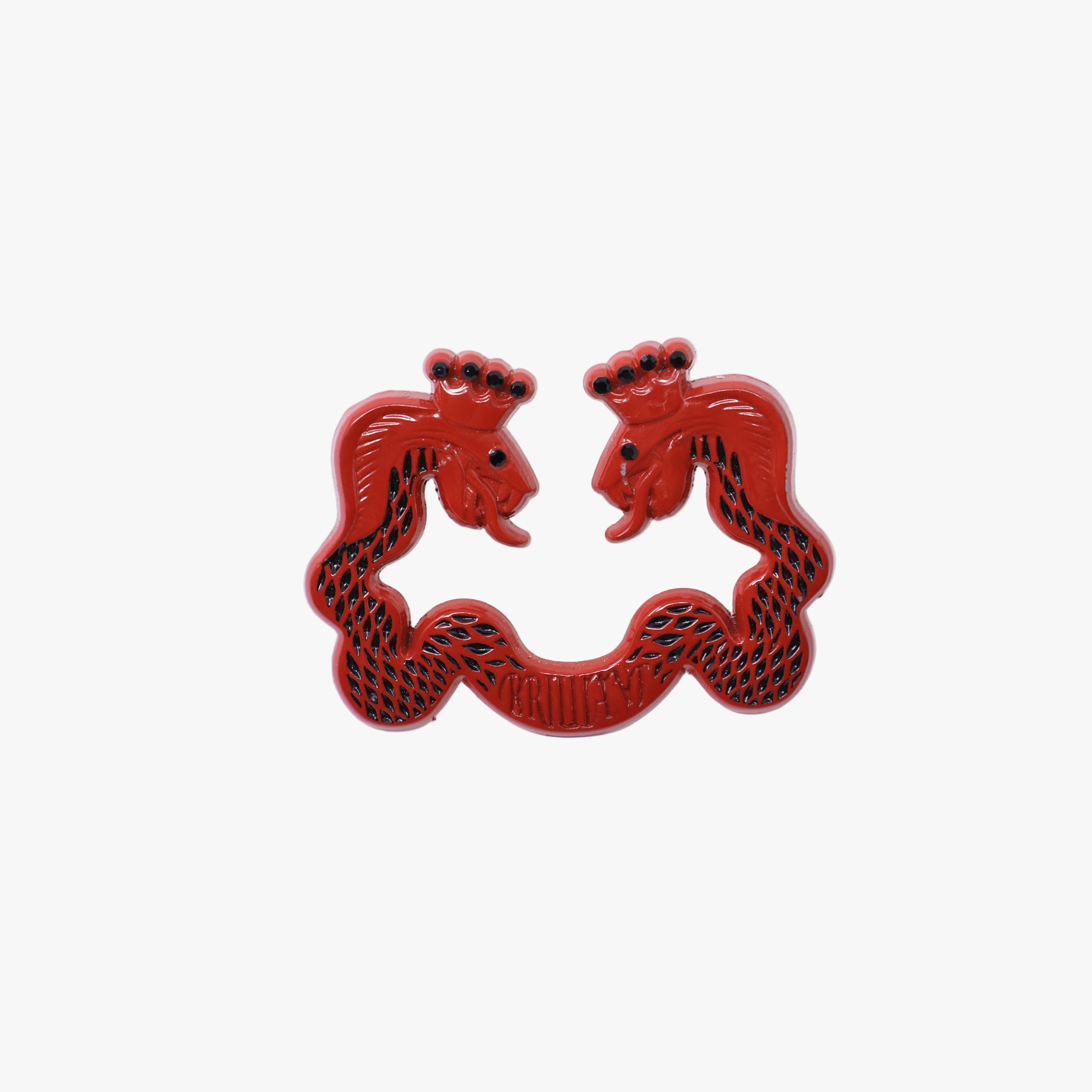 Red Black King Snake MLB Logo Pin