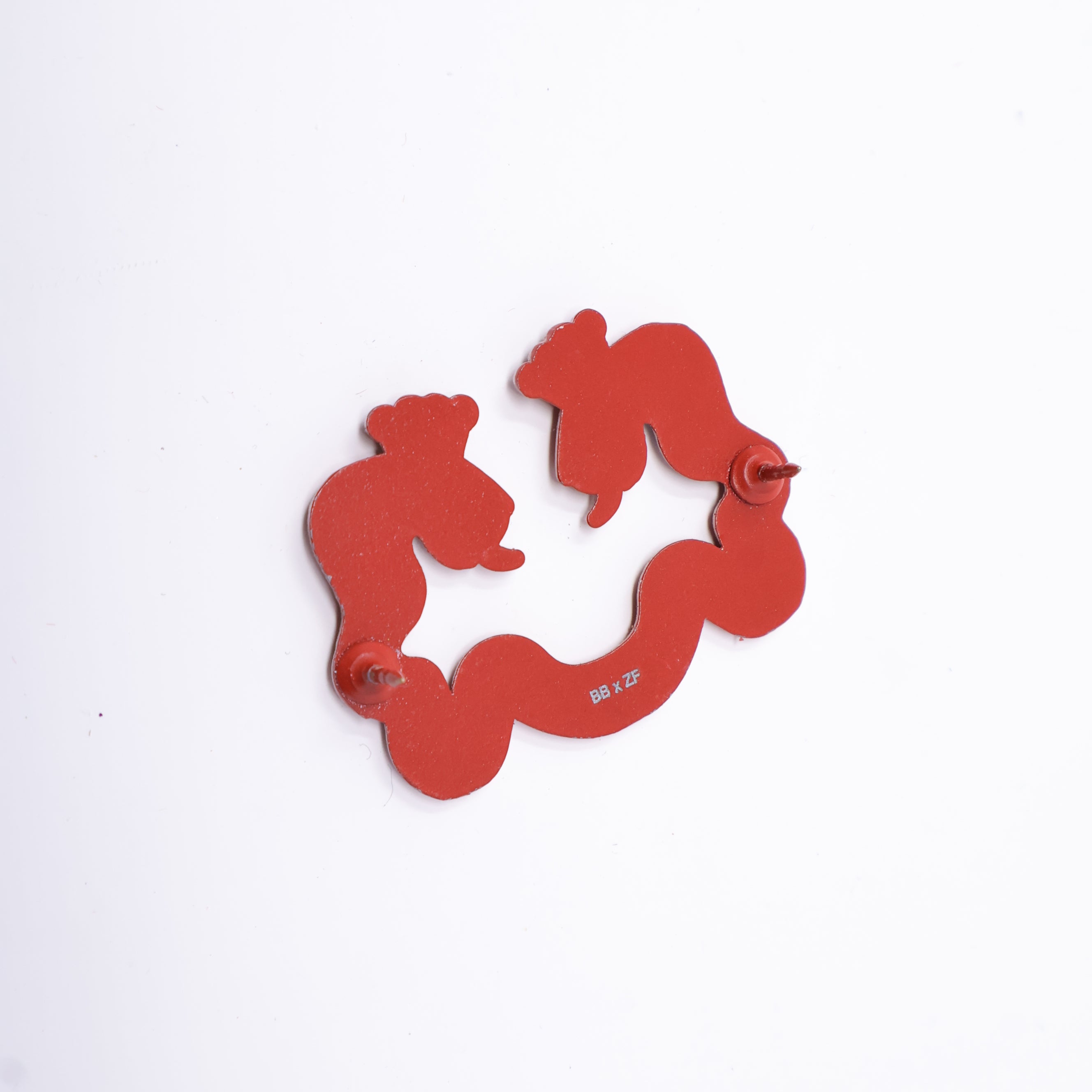 Red Black King Snake MLB Logo Pin