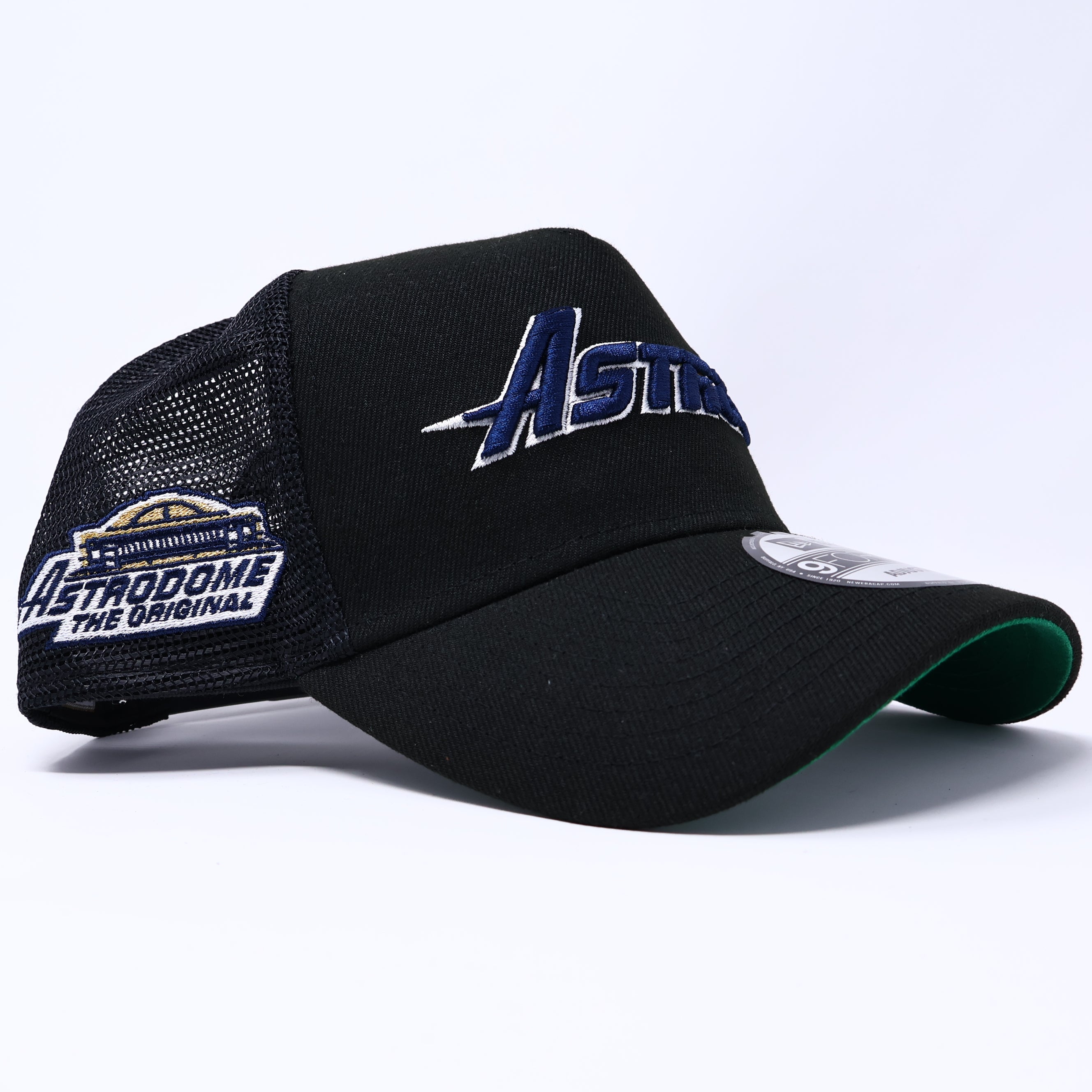 NWT Black Trucker Houston Astros The Astrodome 9Forty New Era Adjustable Snapback