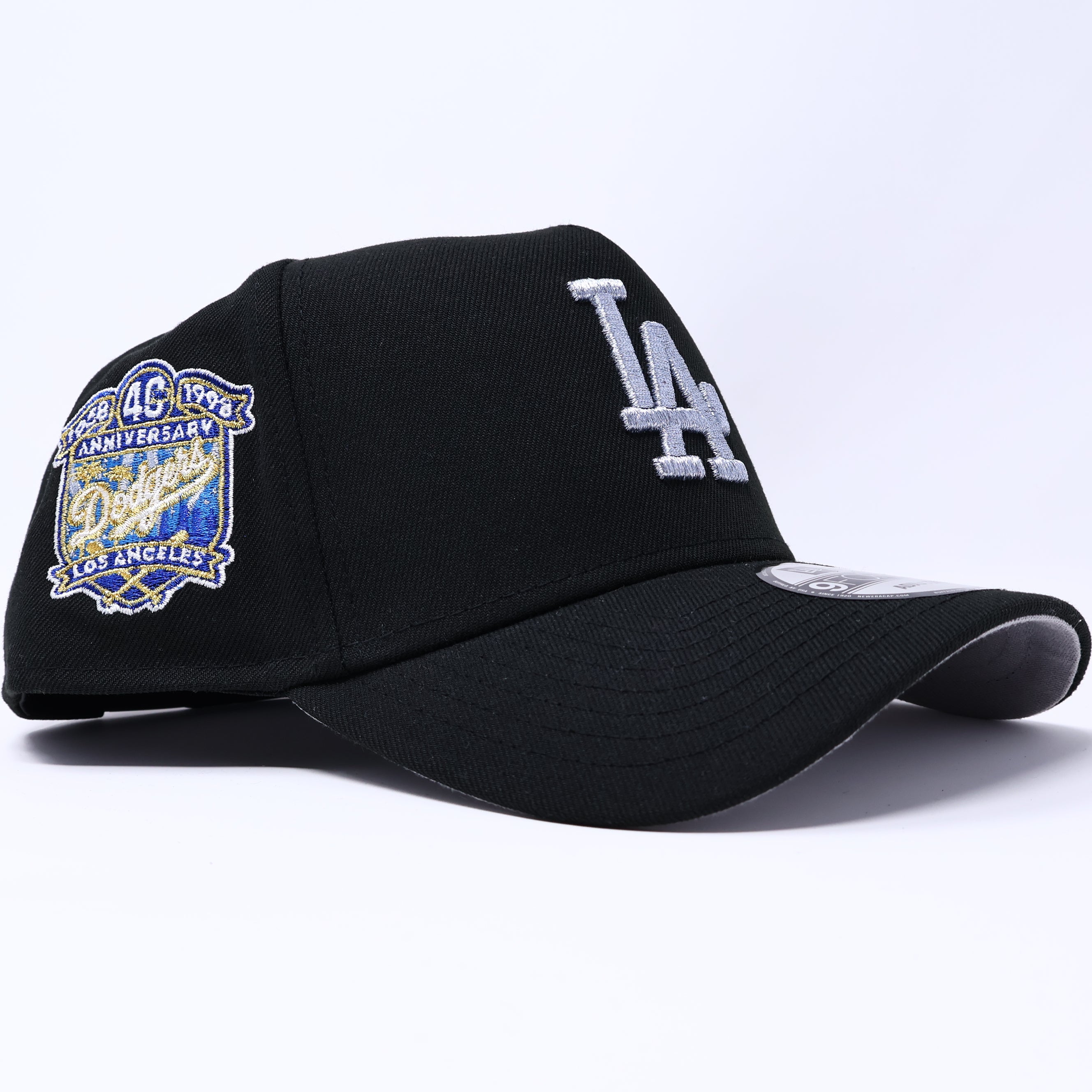 NWT Black Los Angeles Dodgers 40th Anniversary 9Forty New Era Adjustable Snapback Hat 5 Panel