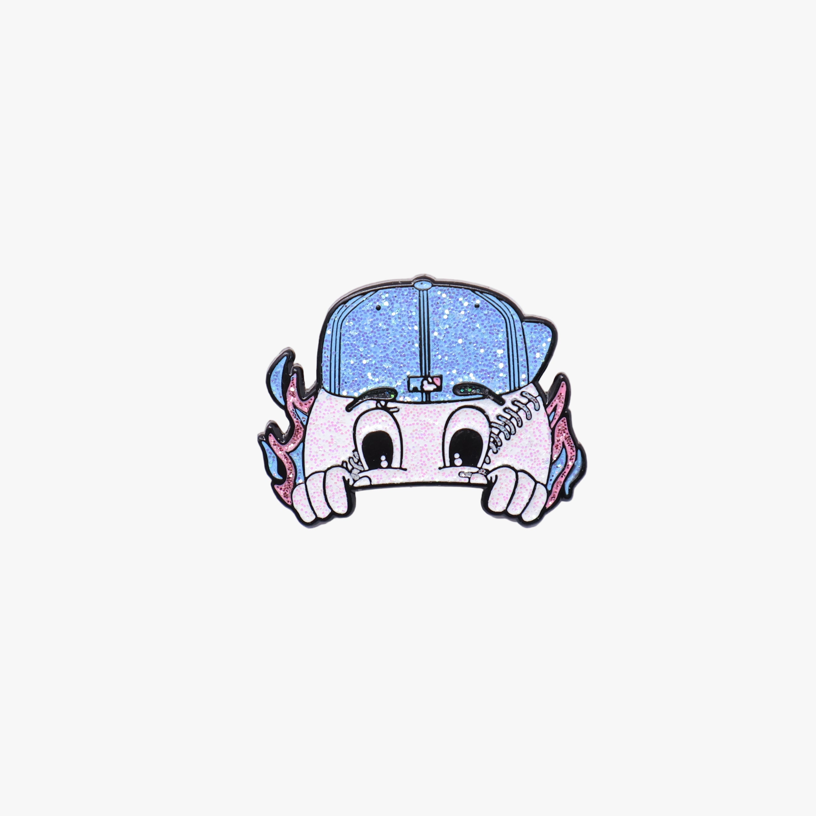 Baseball Turquoise Cap Peeker Pin