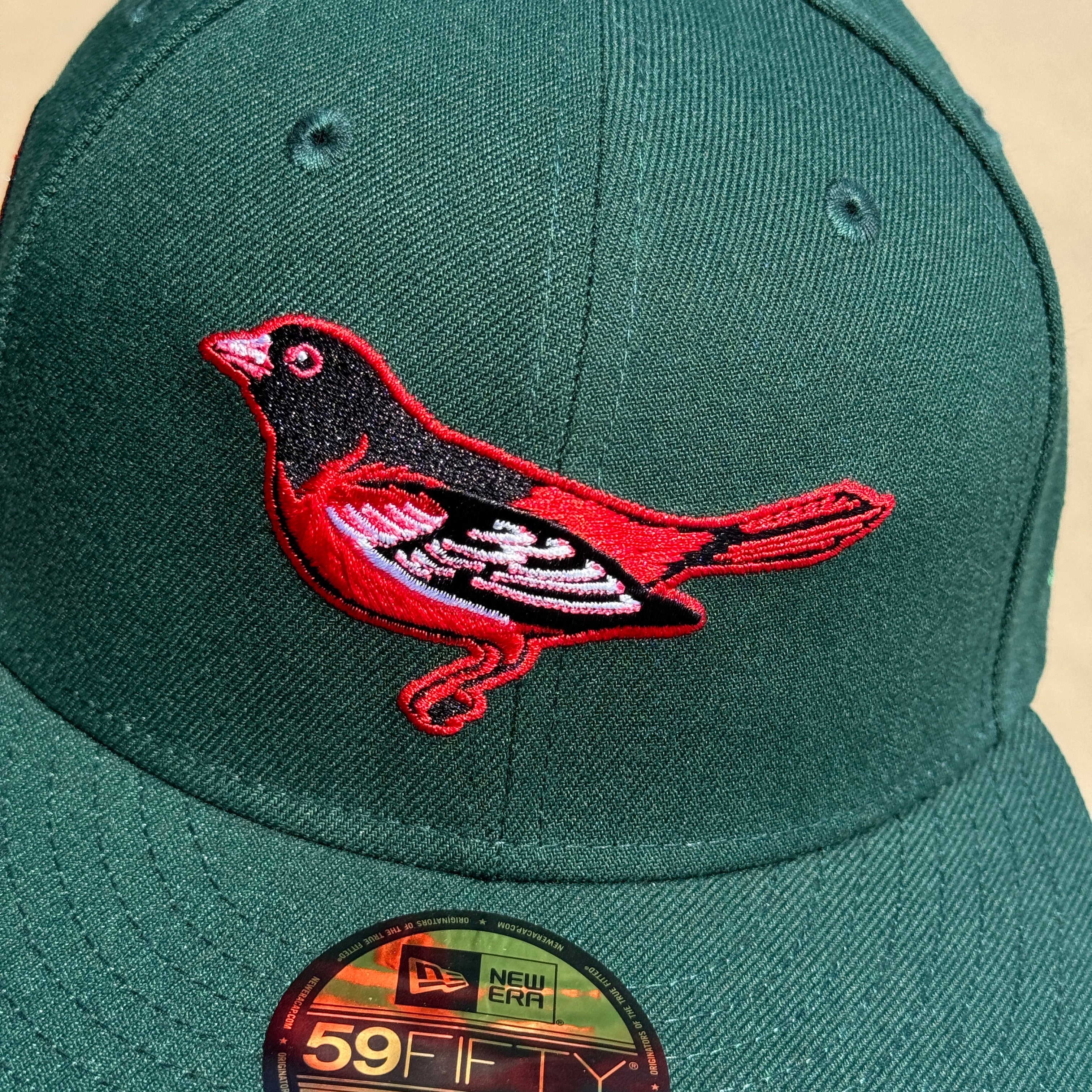 Green Baltimore Orioles 25th Anniversary 59fifty New Era Fitted Hat Cap