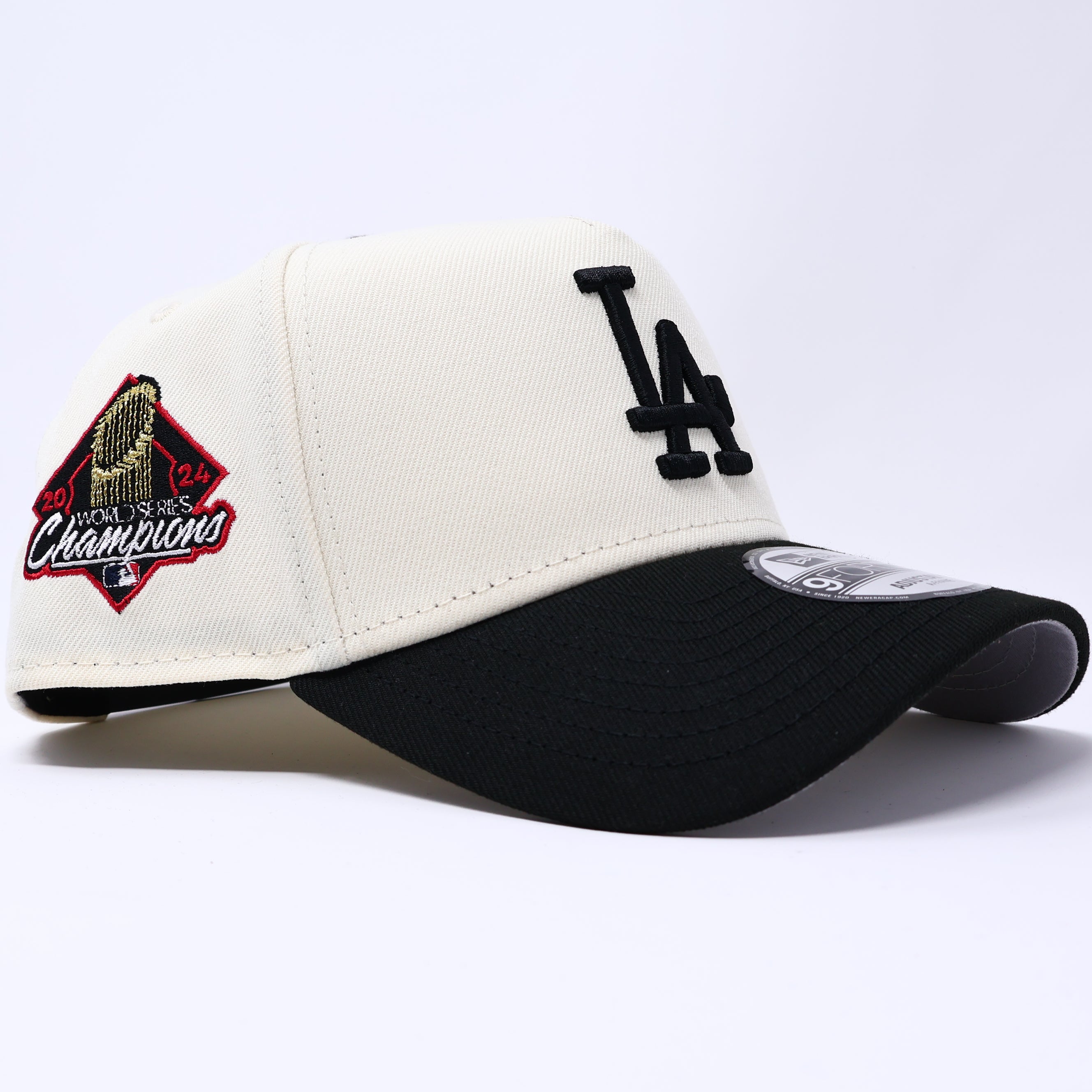 NWT Chrome Los Angeles Dodgers 2024 World Series 9Forty New Era Adjustable Snapback Hat 5 Panel