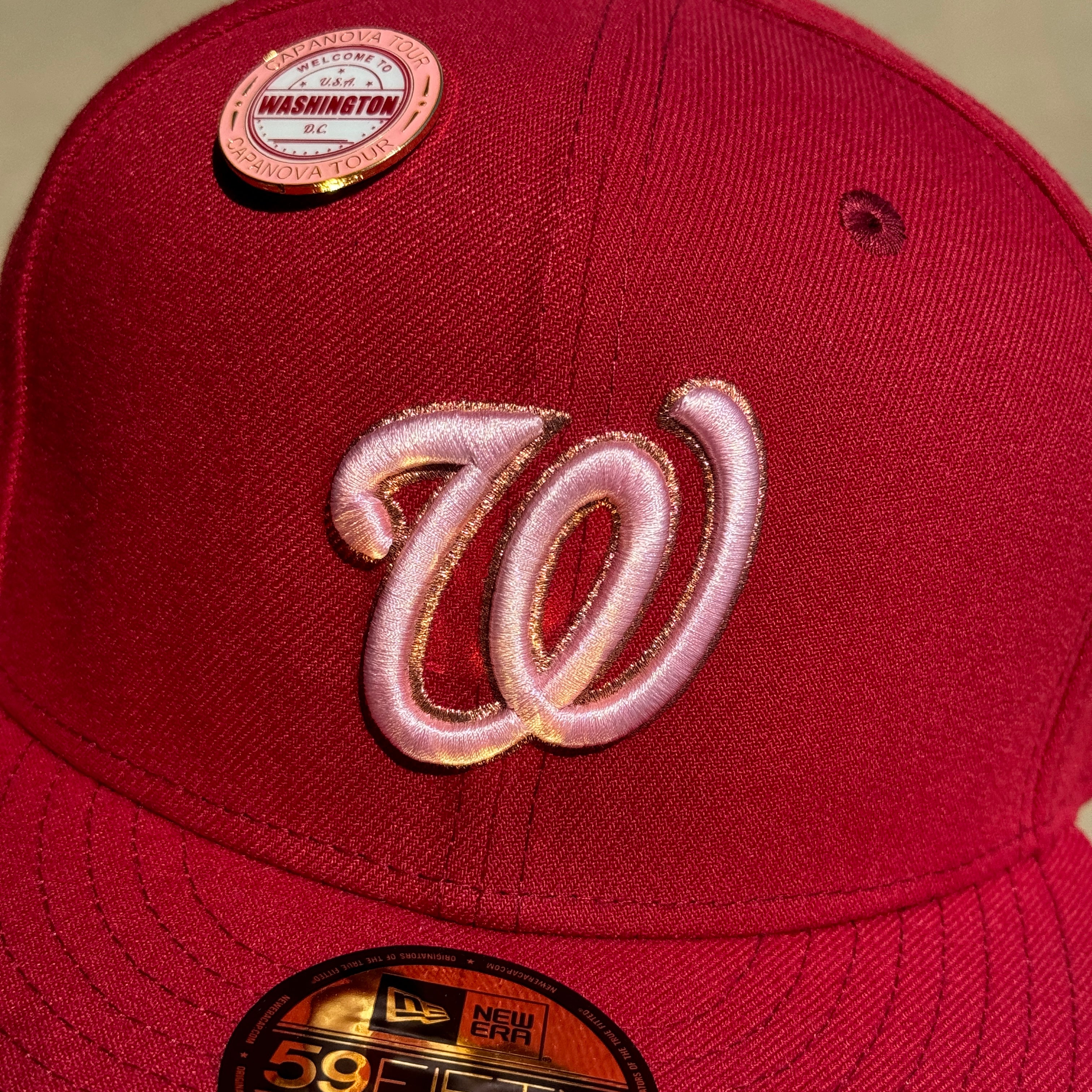 Burgundy Washington Nationals Kennedy Memorial 59fifty New Era Fitted Hat Cap