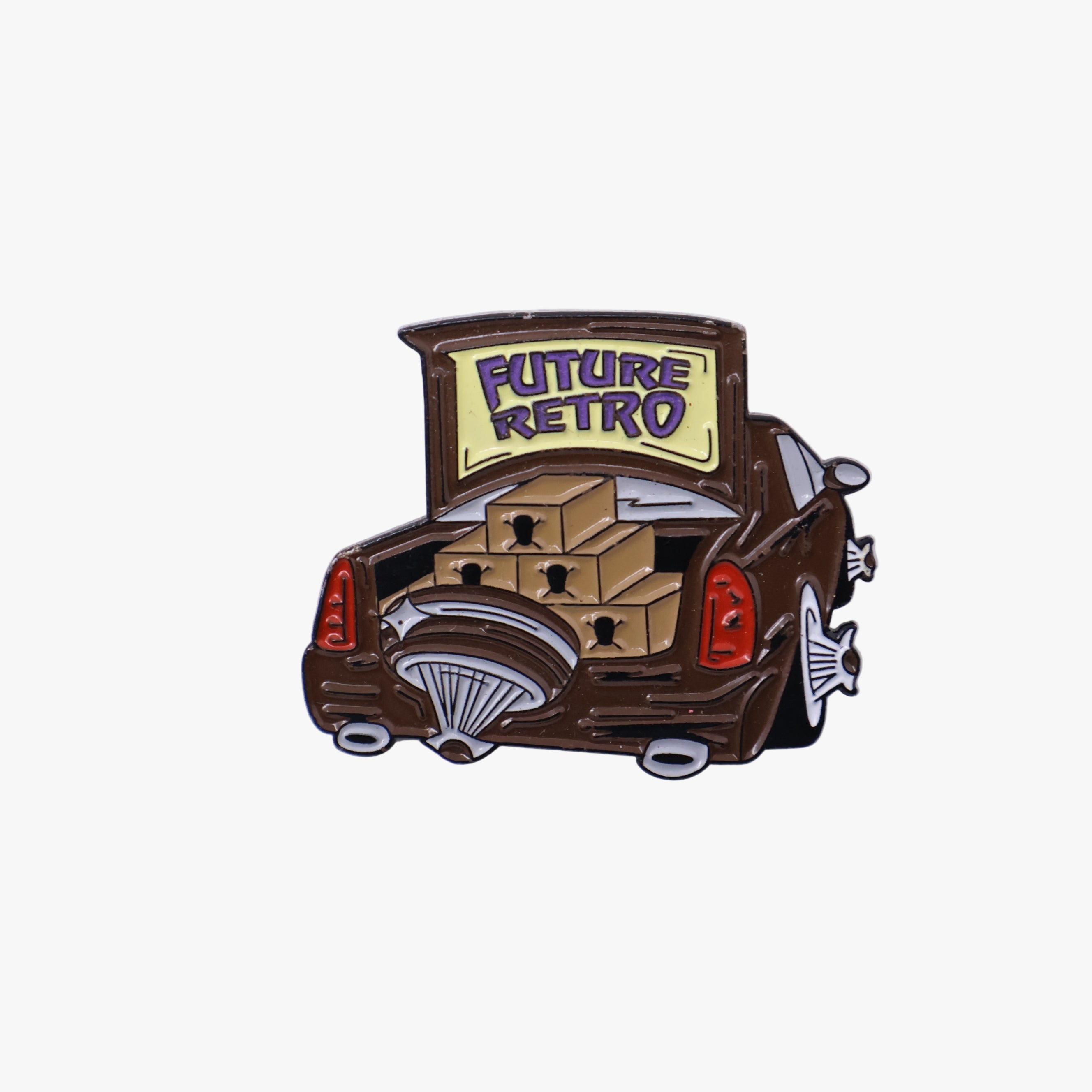 TXFitteds Brown Future Retro Slab Car Graphic Pin