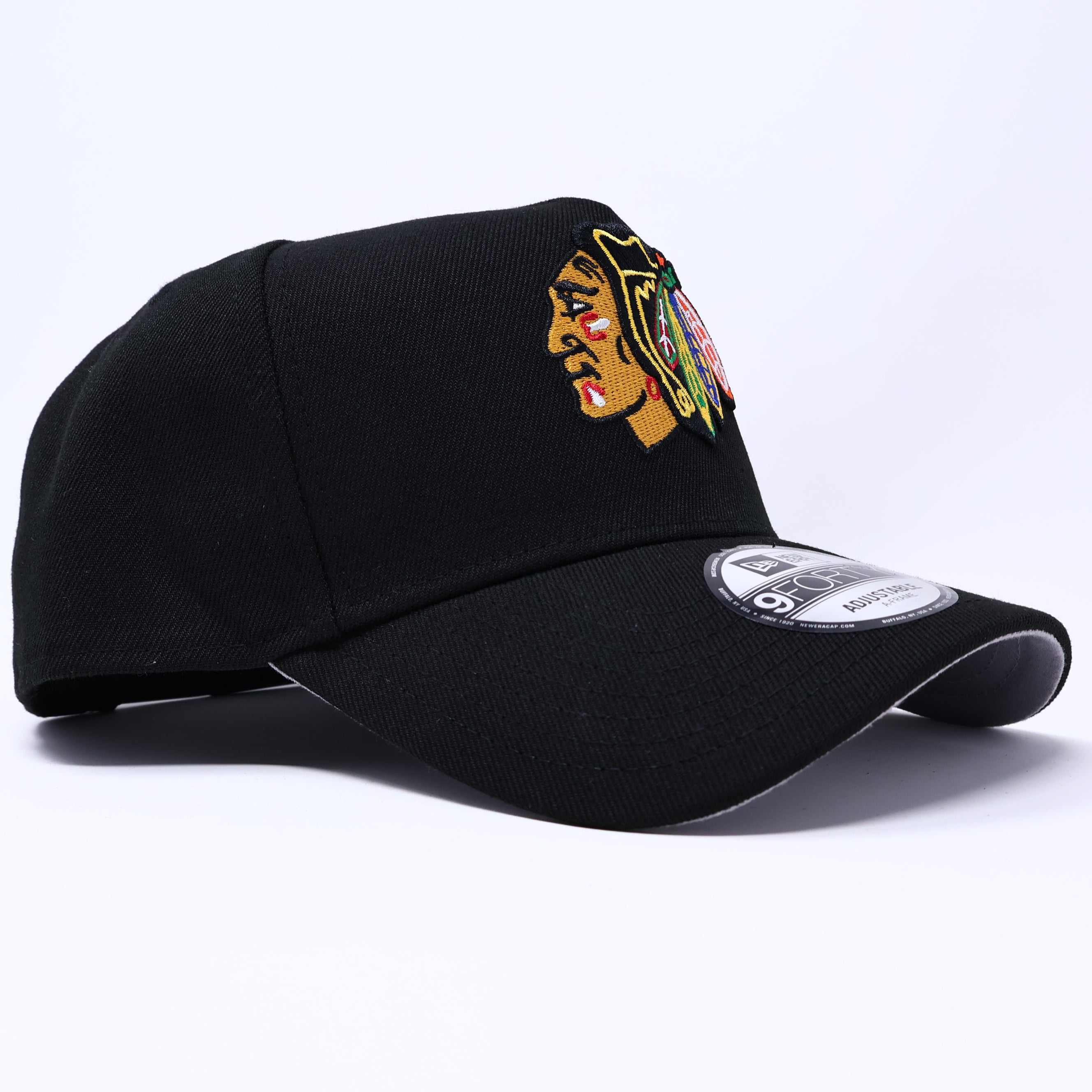 NWT Black Chicago Blackhawks NHL Simple 9Forty New Era Adjustable Snapback Hat