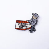 Corat Sign Graffiti Red/Blue Graphic Pin