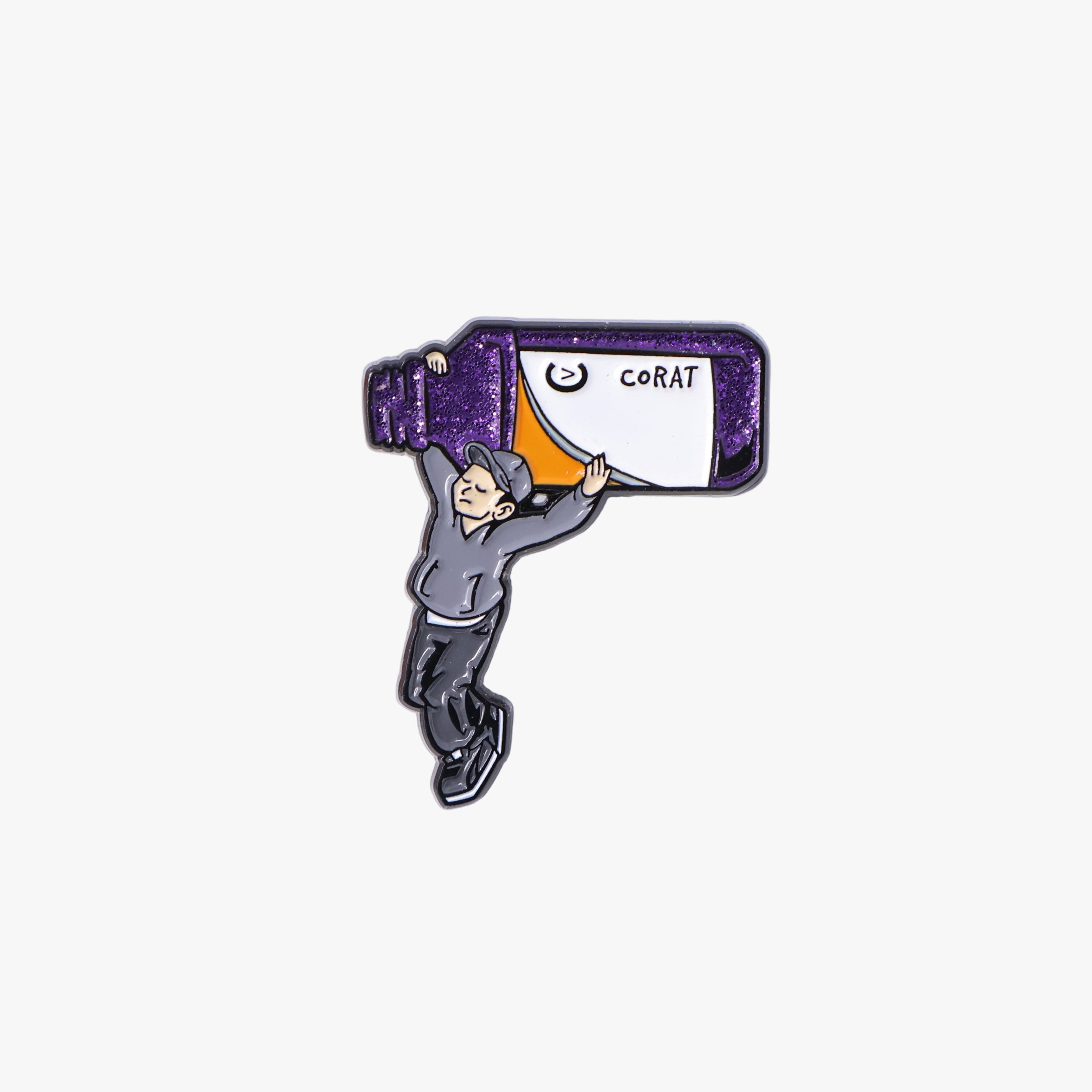 Corat Purple Lean Drug Drink Graphic Pin