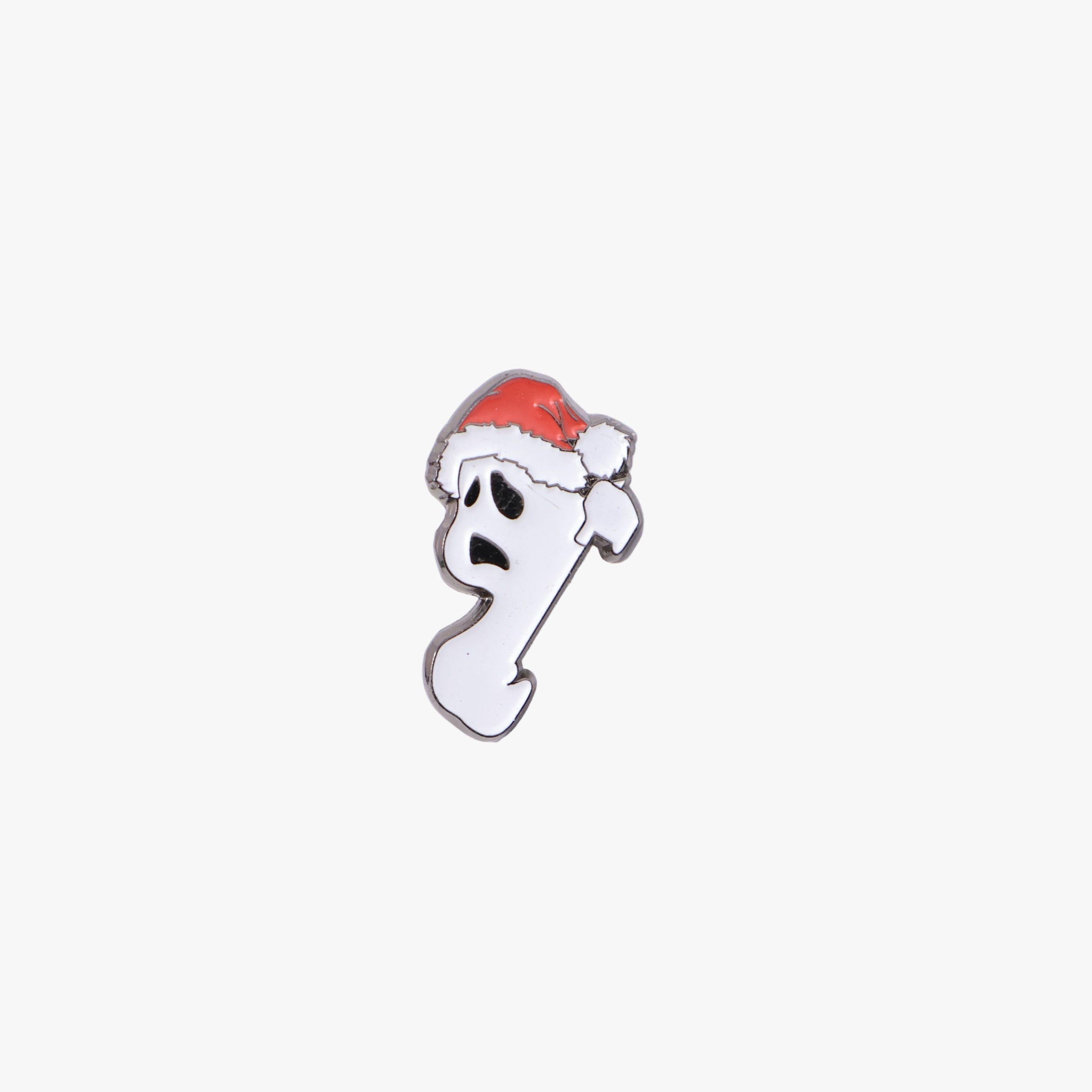 White Santa Ghost Peeker Pin
