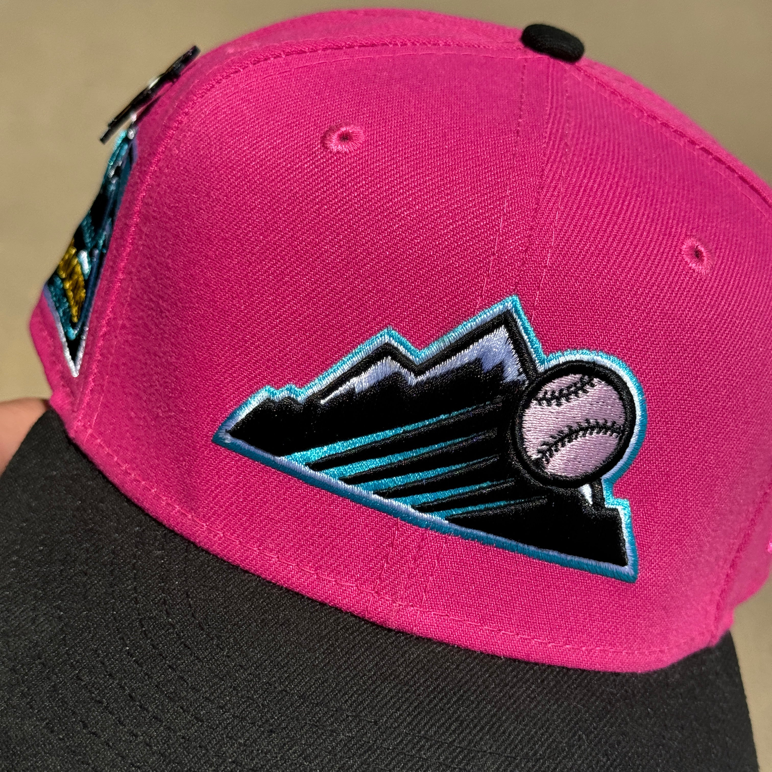 USED Magenta Colorado Rockies  25th Anniversary 59fifty New Era Fitted Hat Cap