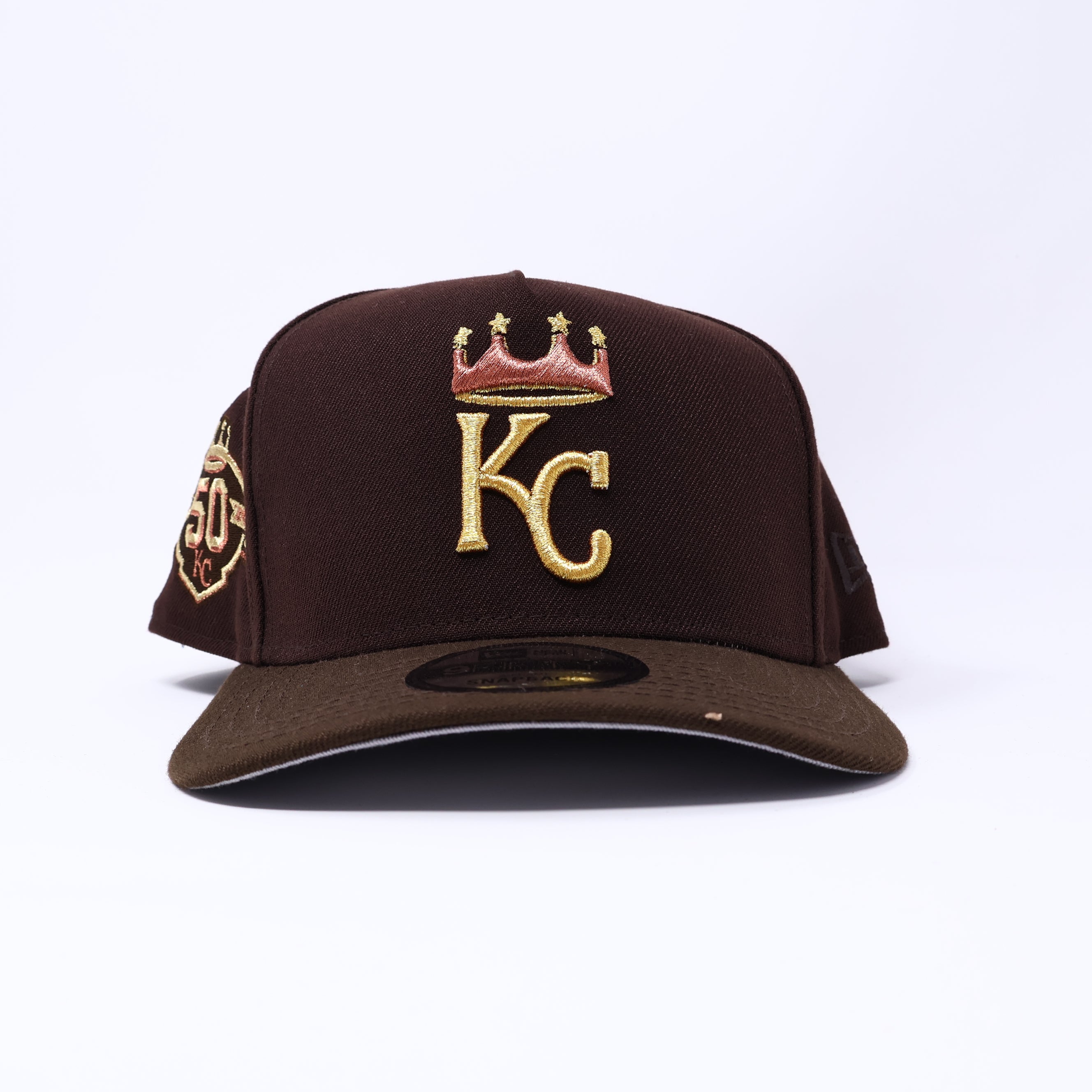NEW Brown Kansas City Royals 50th Anniversary New Era 9Fifty Adjustable One Size A-Frame