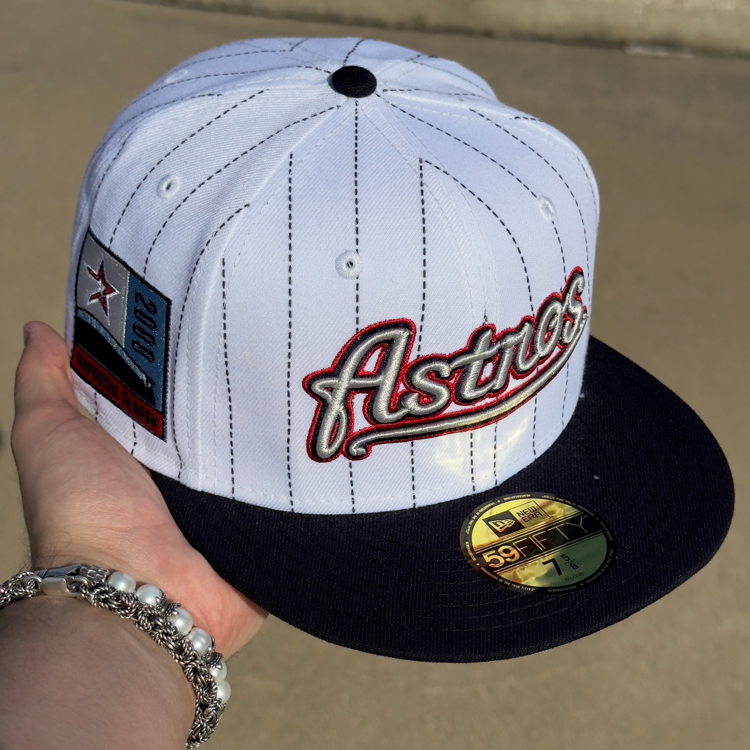 Pinstripe Houston Astros 2000 Inaugural Season 59fifty New Era Fitted Cap Hat