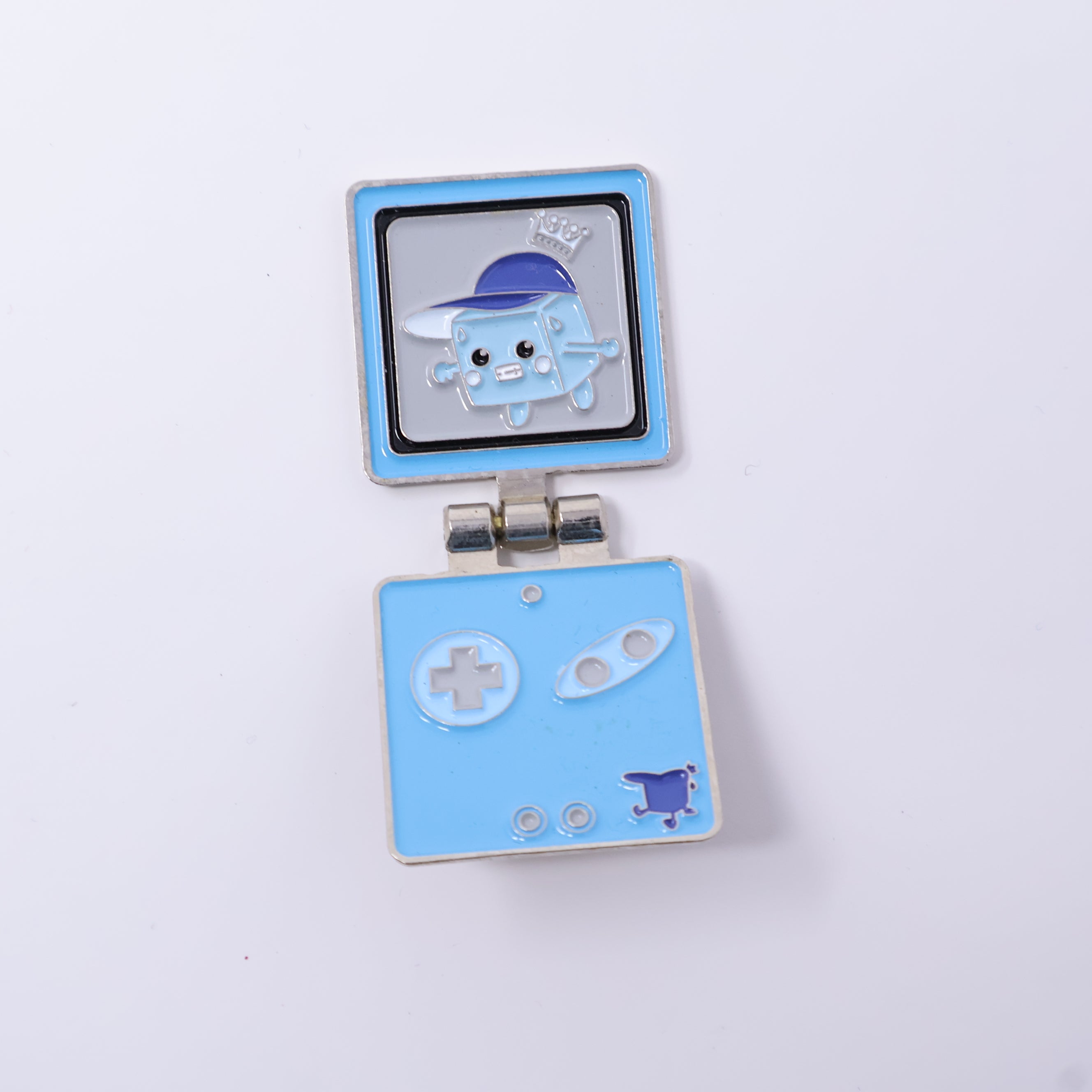 Blue Square Gameboy Graphic Pin