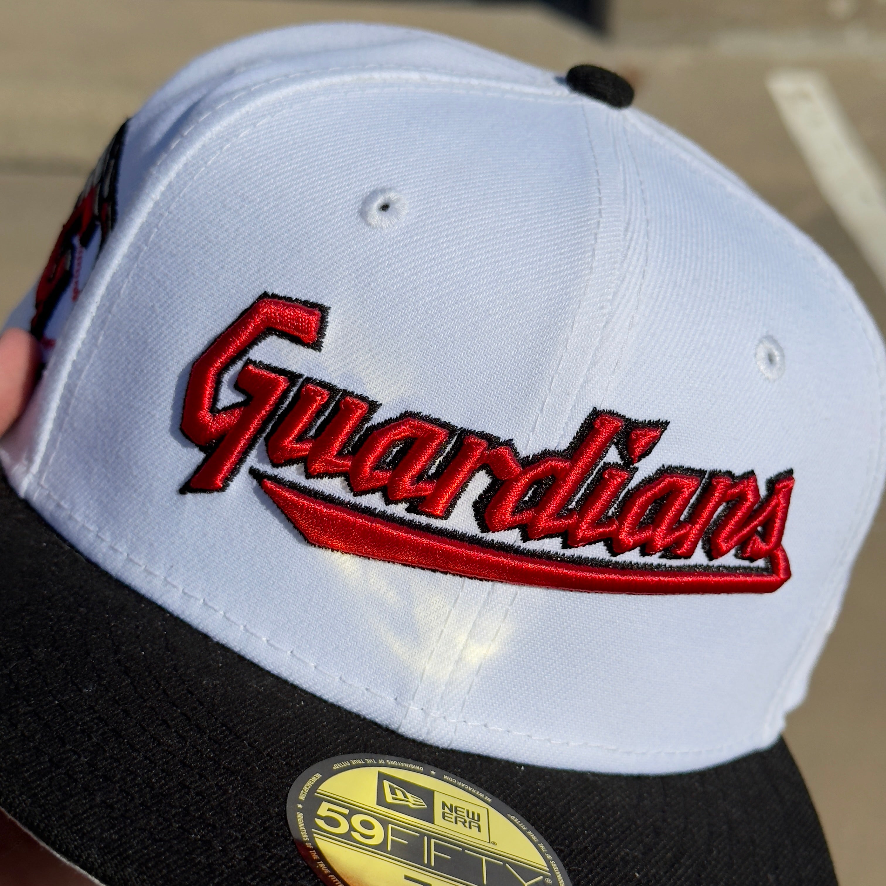 7 1/4 Cleveland Indians Guardians MLB 59fifty New Era Fitted Cap Hat Sun