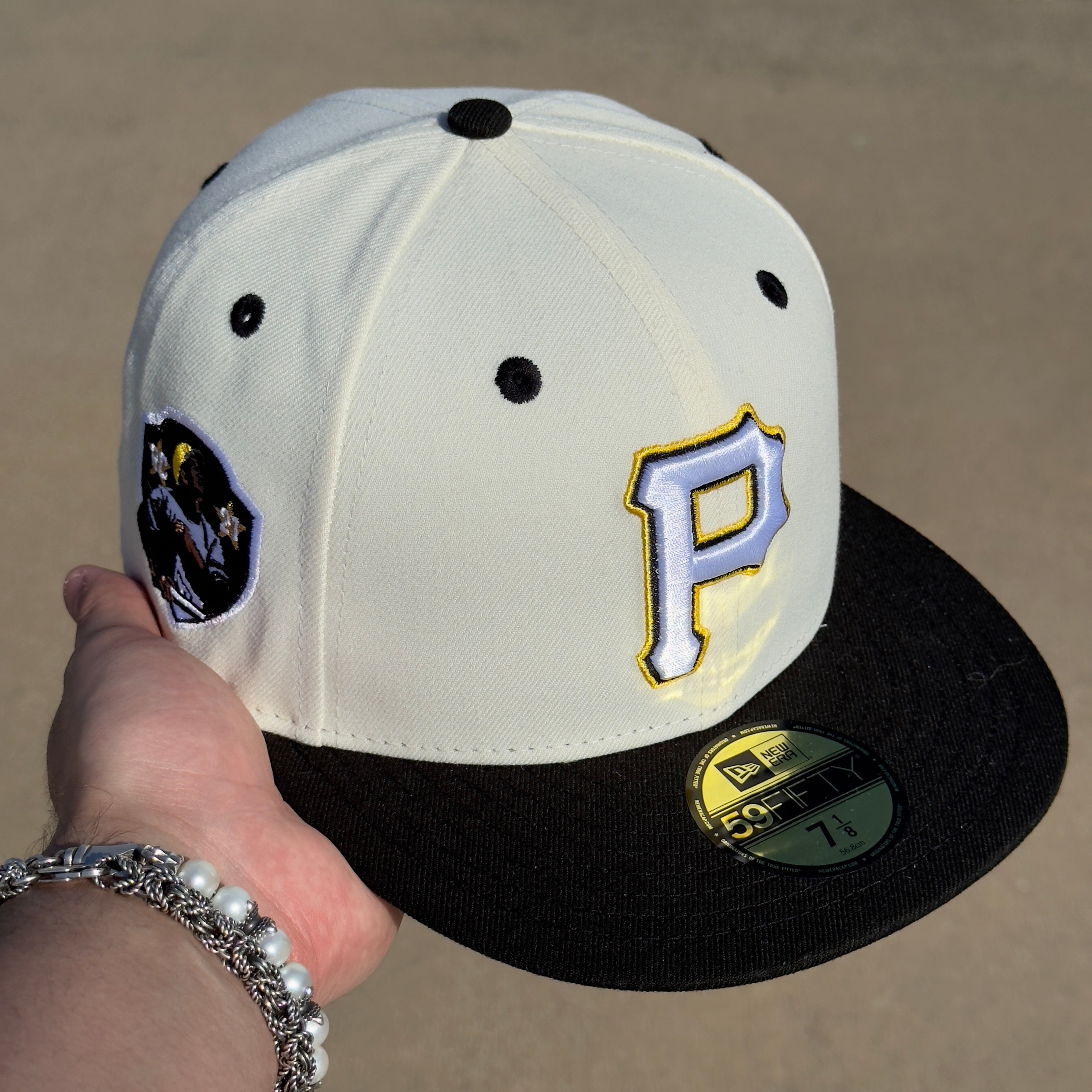 7 1/8 Chrome Pittsburg Pirates Roberto Clemente 59fifty New Era Fitted Cap Hats