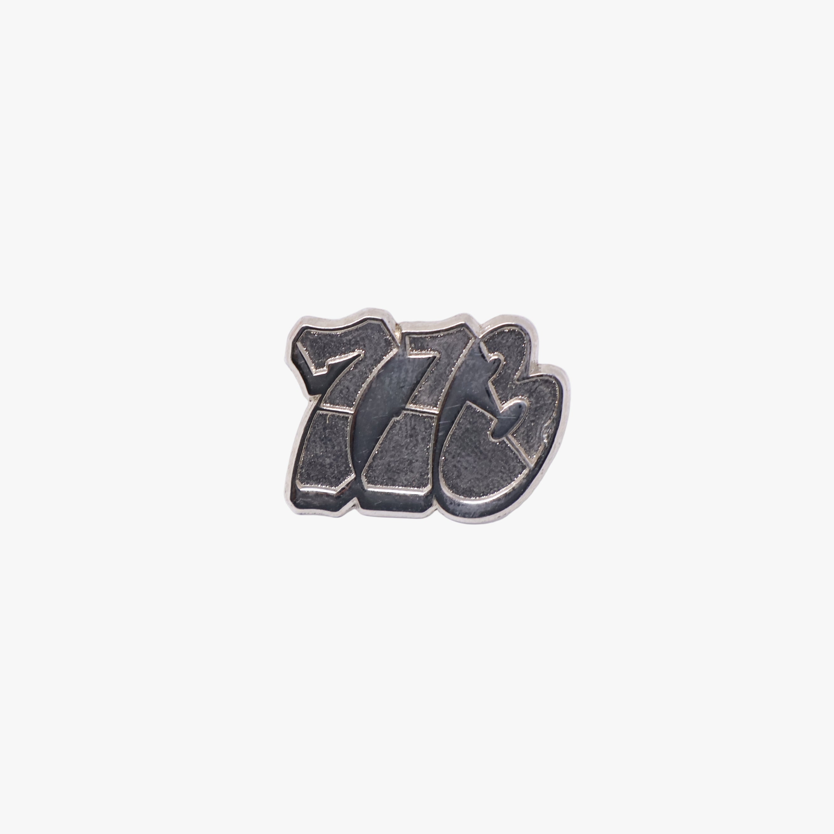 Silver 773 Area Code Chicago Graphic Pin