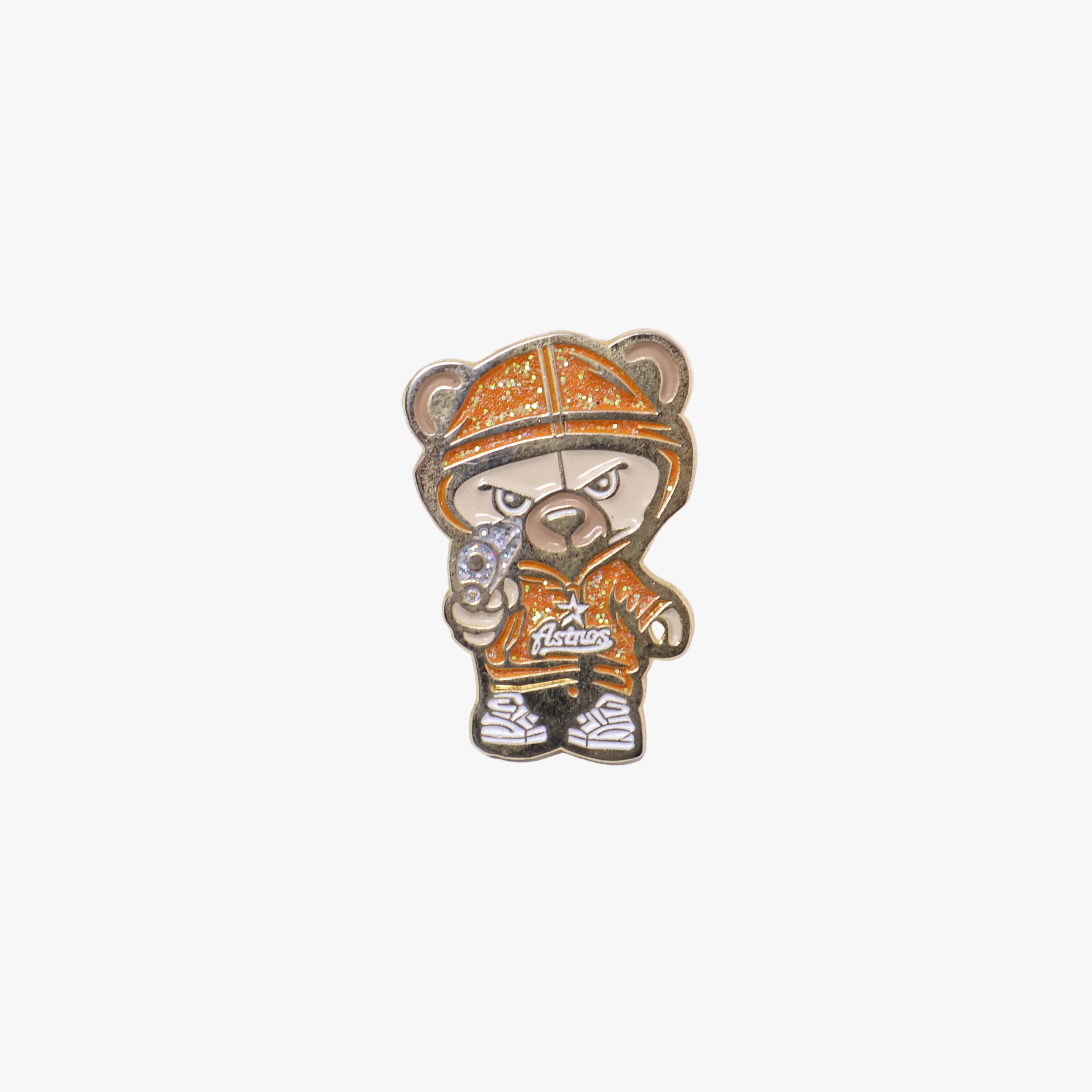 Bear with Gun Graphic Pin