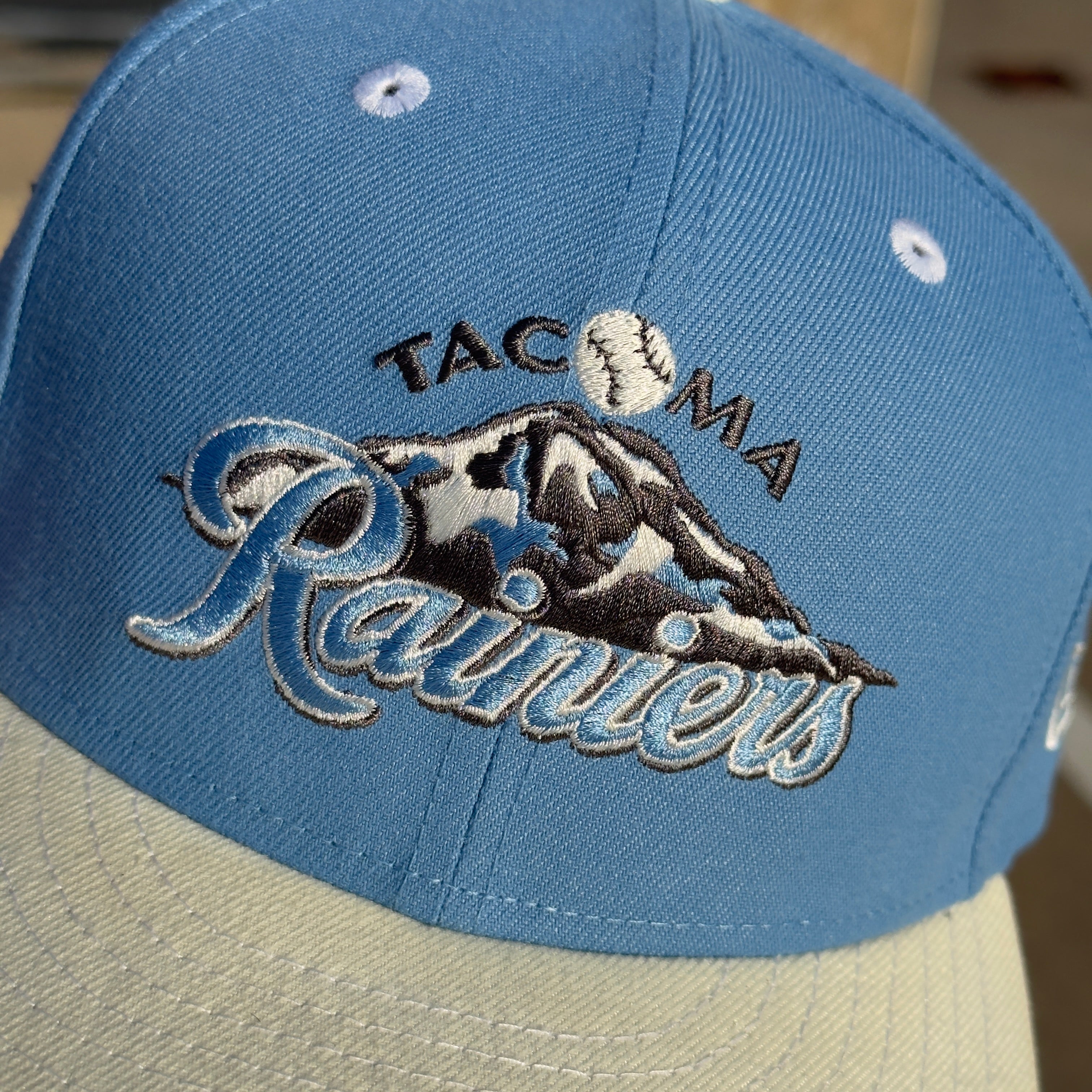 7 3/8 USED Tacoma Rainiers T Logo MiLB Minor League 59fifty New Era Fitted