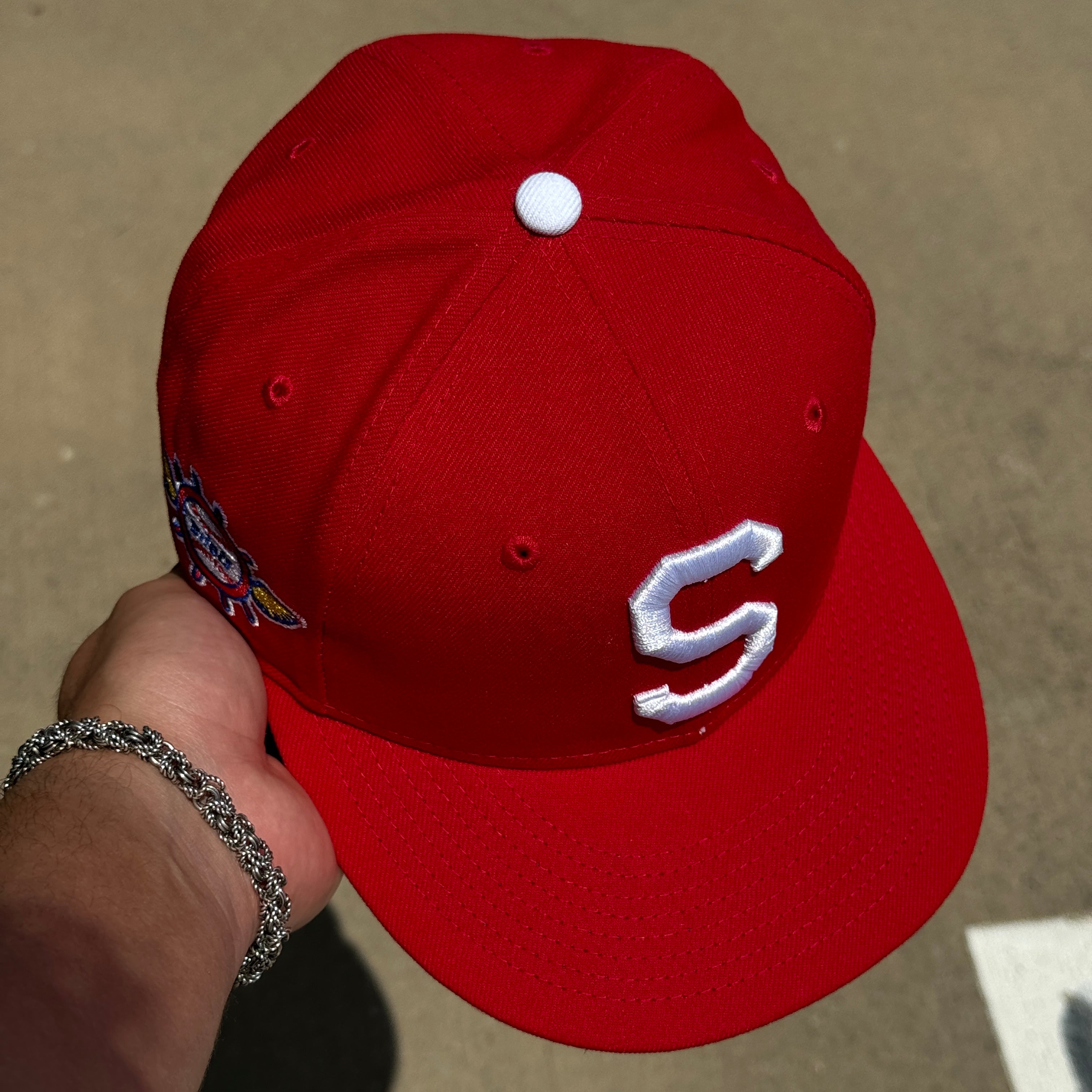 USED Red Seattle Pilots Baseball Wings Logo 59fifty New Era Fitted Hat Cap