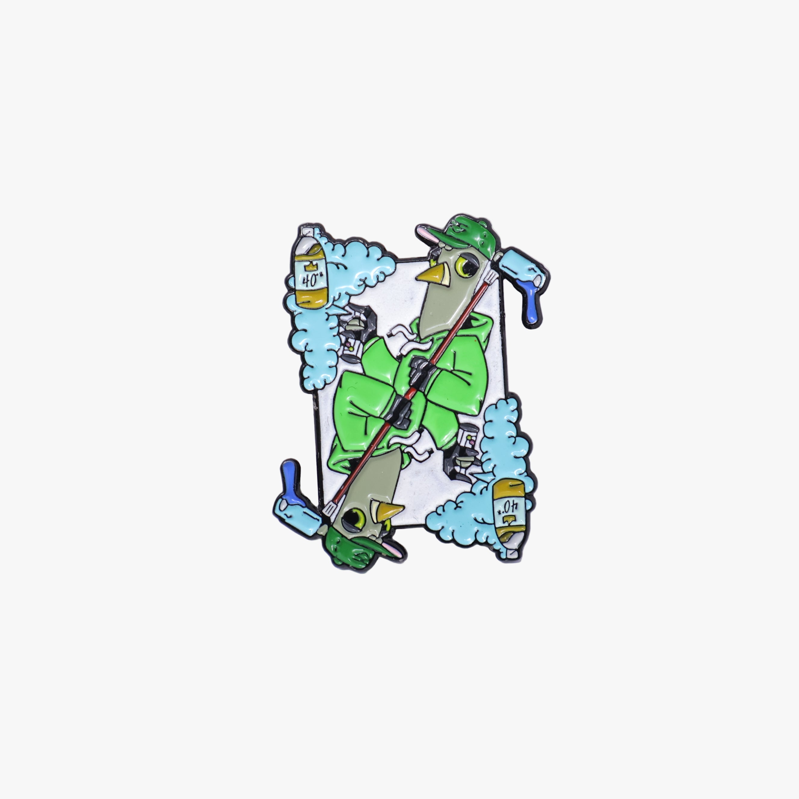 Green Pigeon Double 40oz Graphic Pin