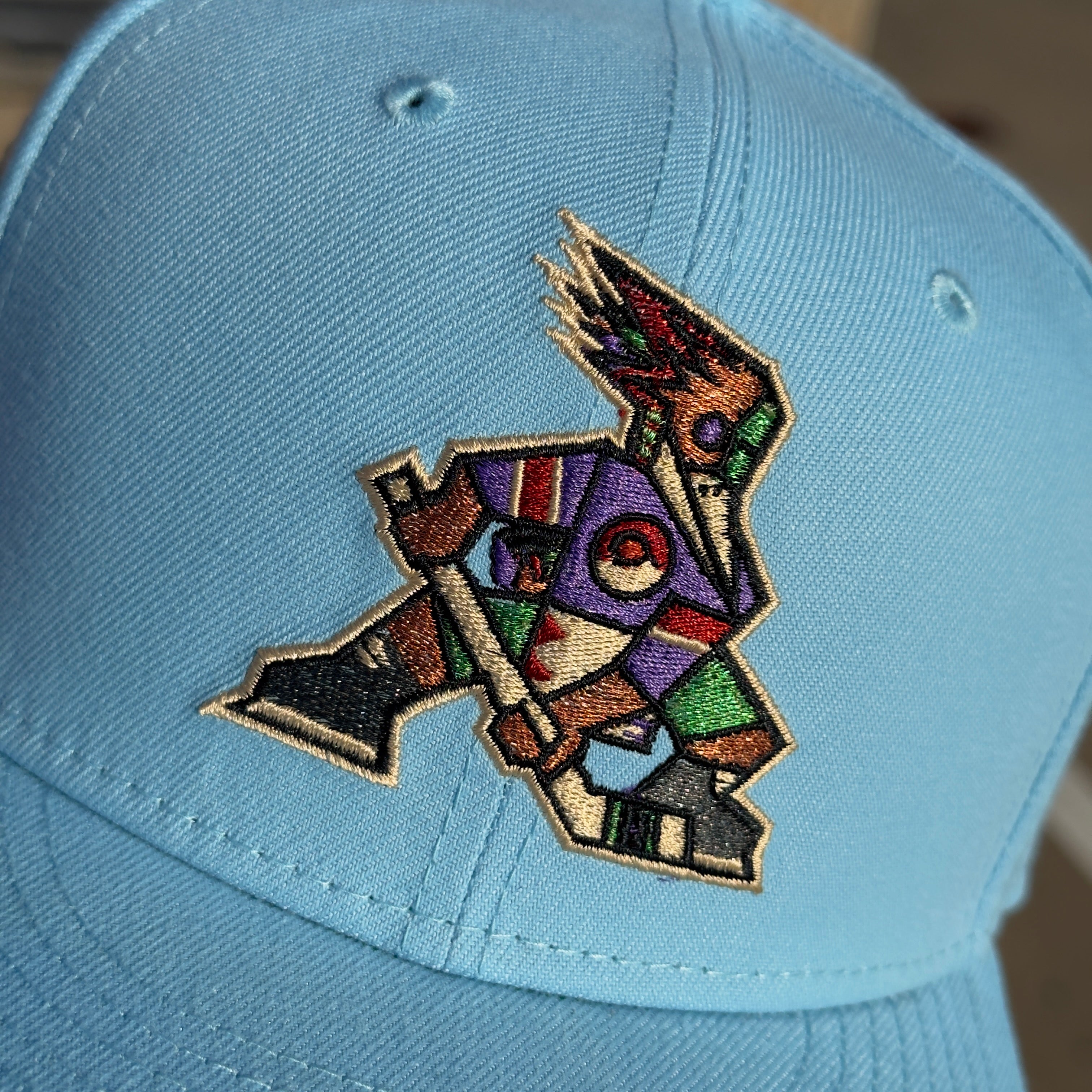 7 3/8 USED Blue Tucson Roadrunners AHL Hockey 59fifty New Era Fitted Cap Hat