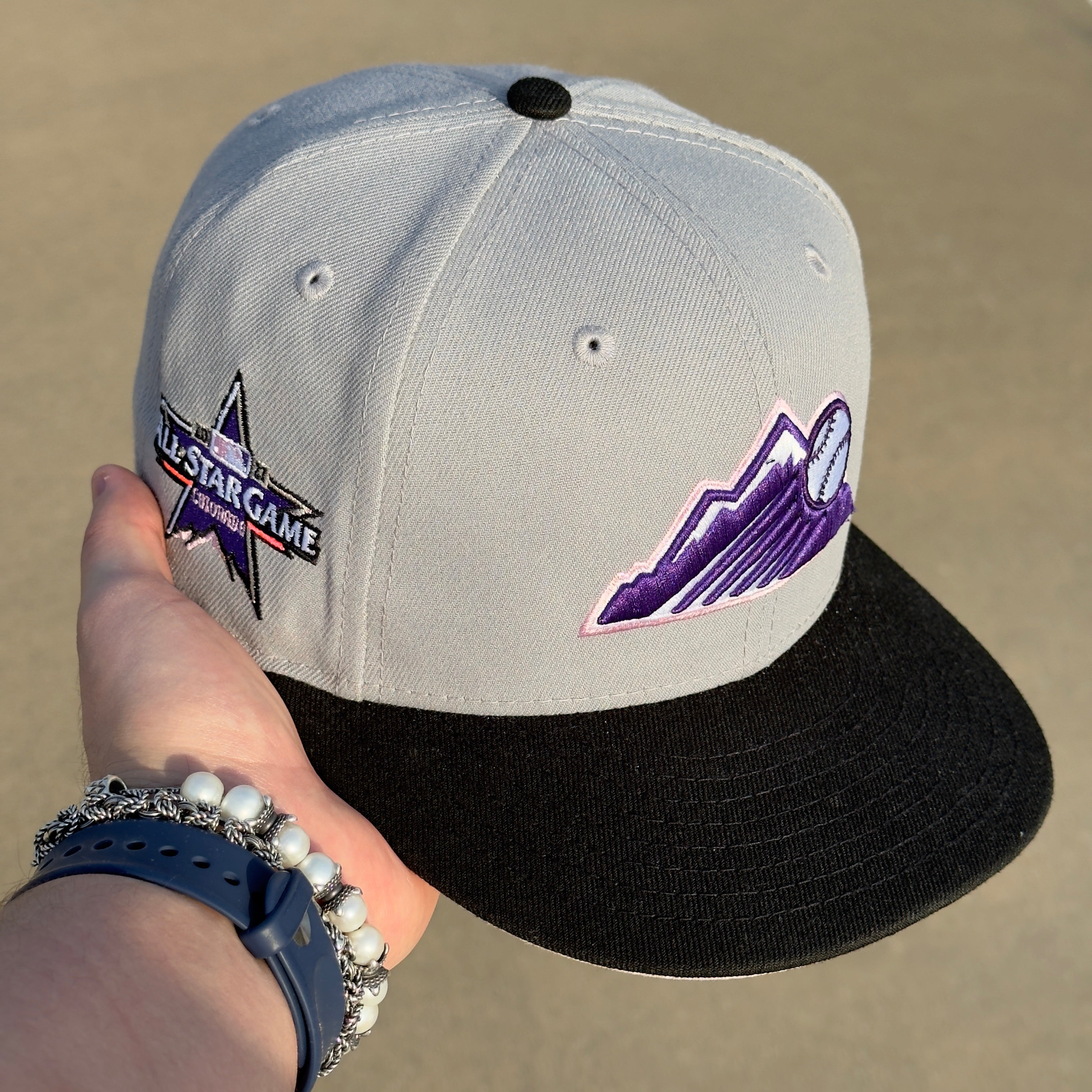 7 3/8 USED Grey Colorado Rockies All Star Game Fuji Hatclub 59fifty New Era Fitted Cap