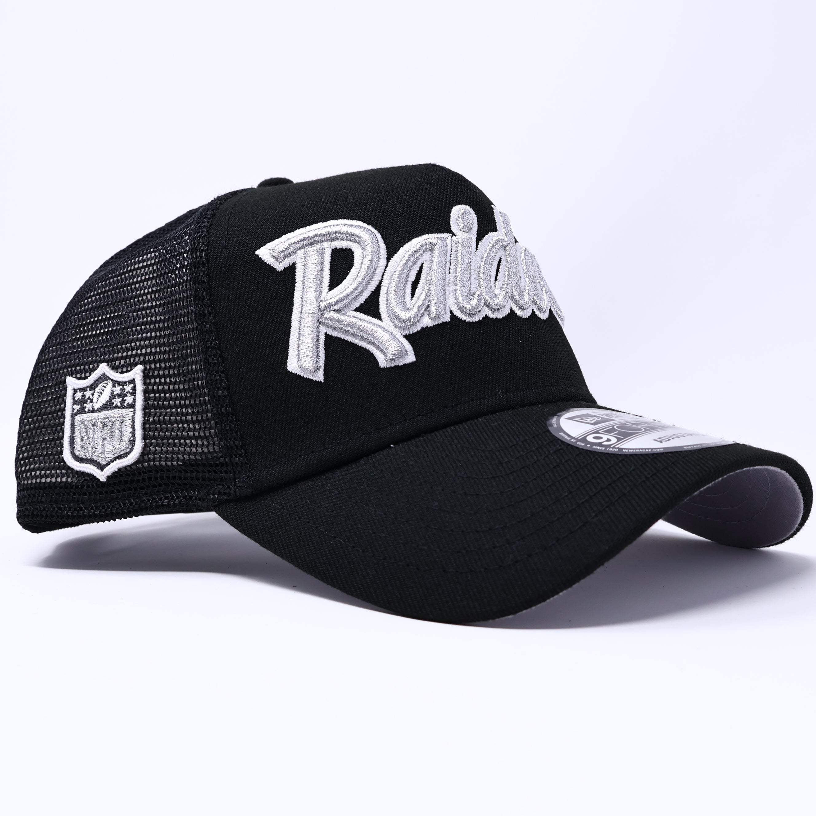キャップ New Era NFL Las Vegas Raiders A-Frame Trucker Ball Cap Black Men's Las Vegas Raiders New Era Black A-Frame Trucker 9FORTY