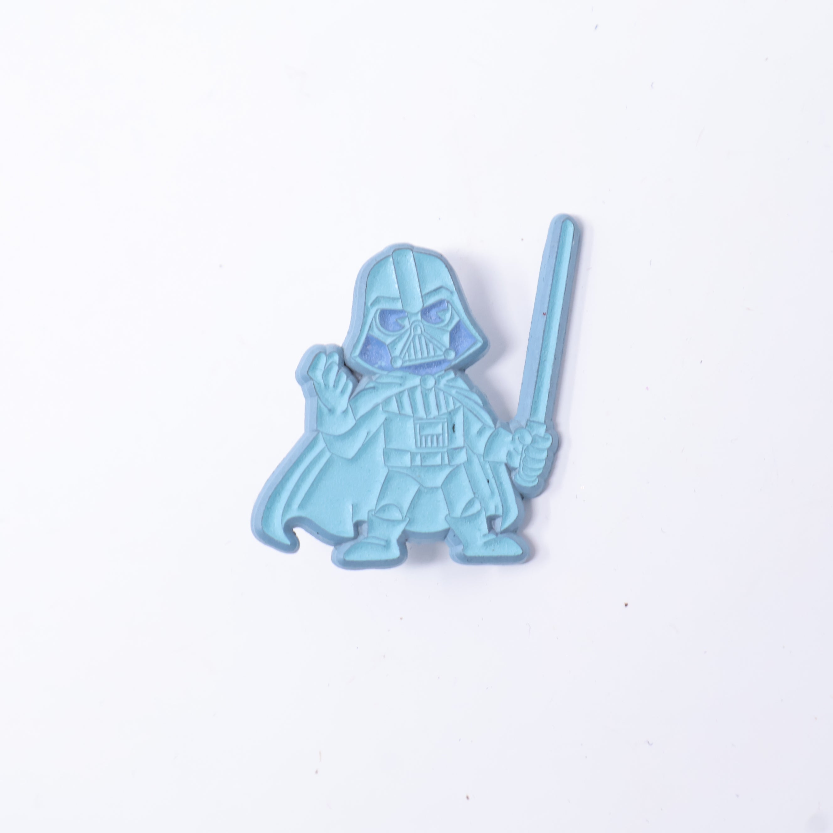 Icy Blue Darth Vader Graphic Pin