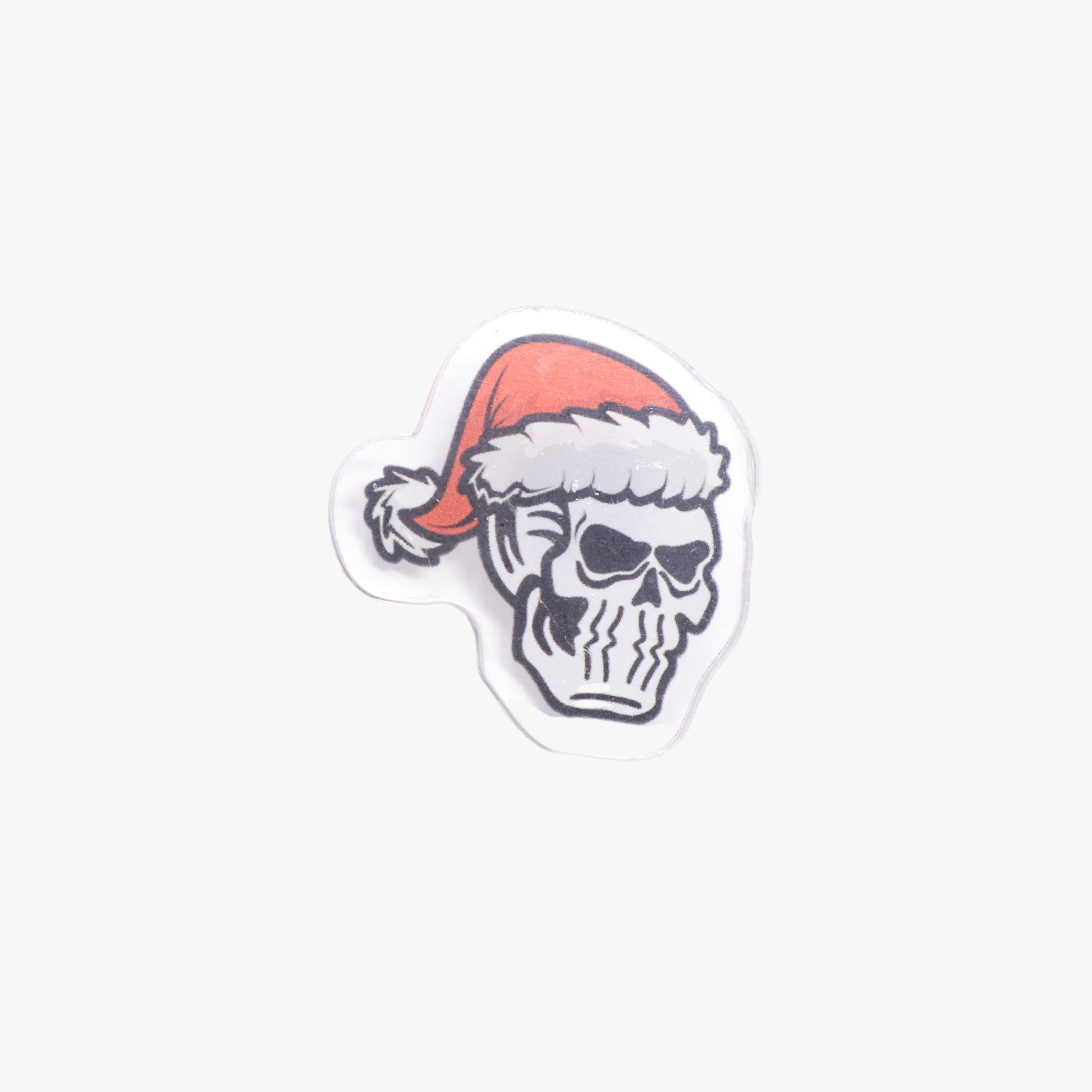 Acrylic Santa Skull Graphic Pin