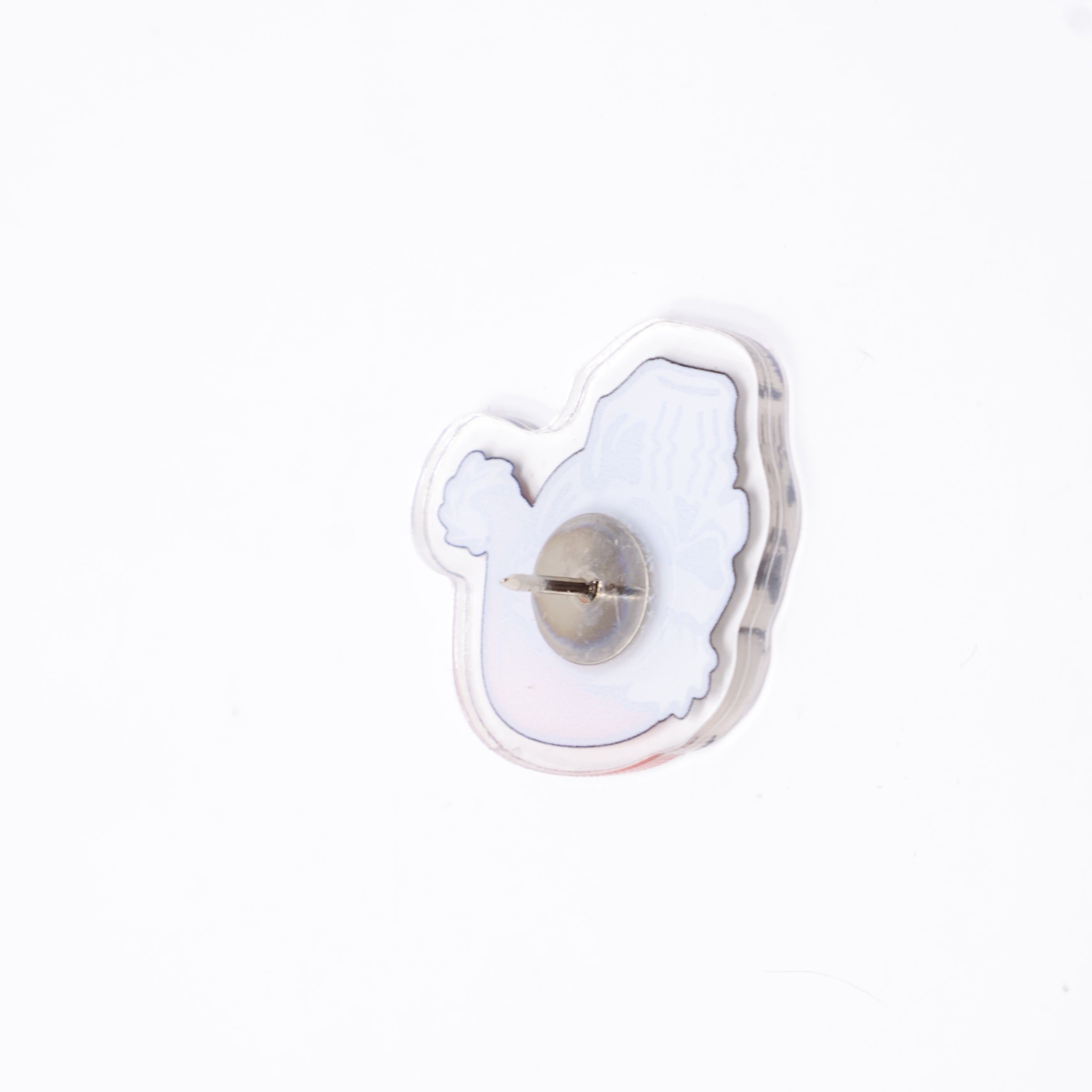 Acrylic Santa Skull Graphic Pin