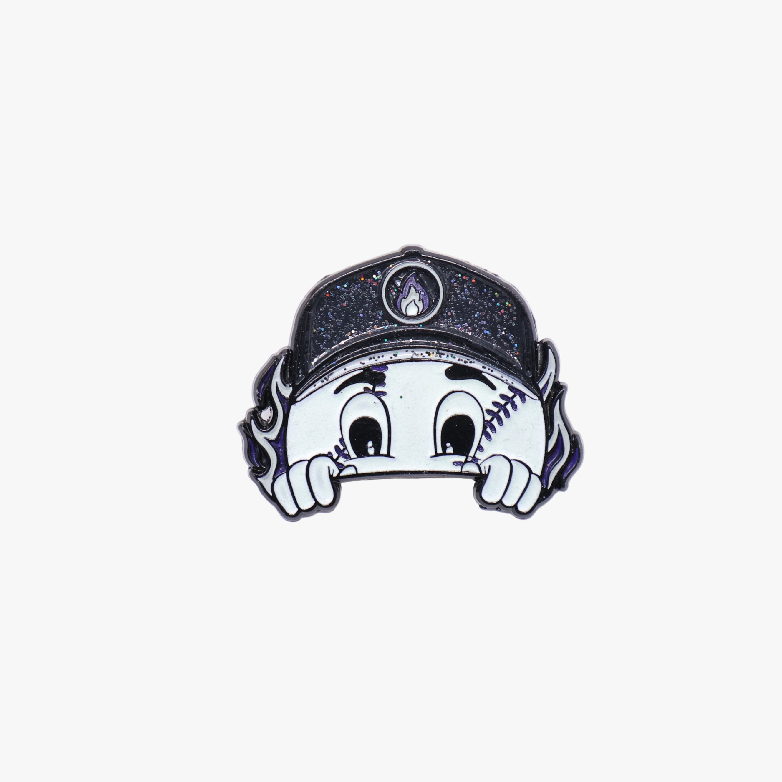 Baseball Black Cap Peeker Pin