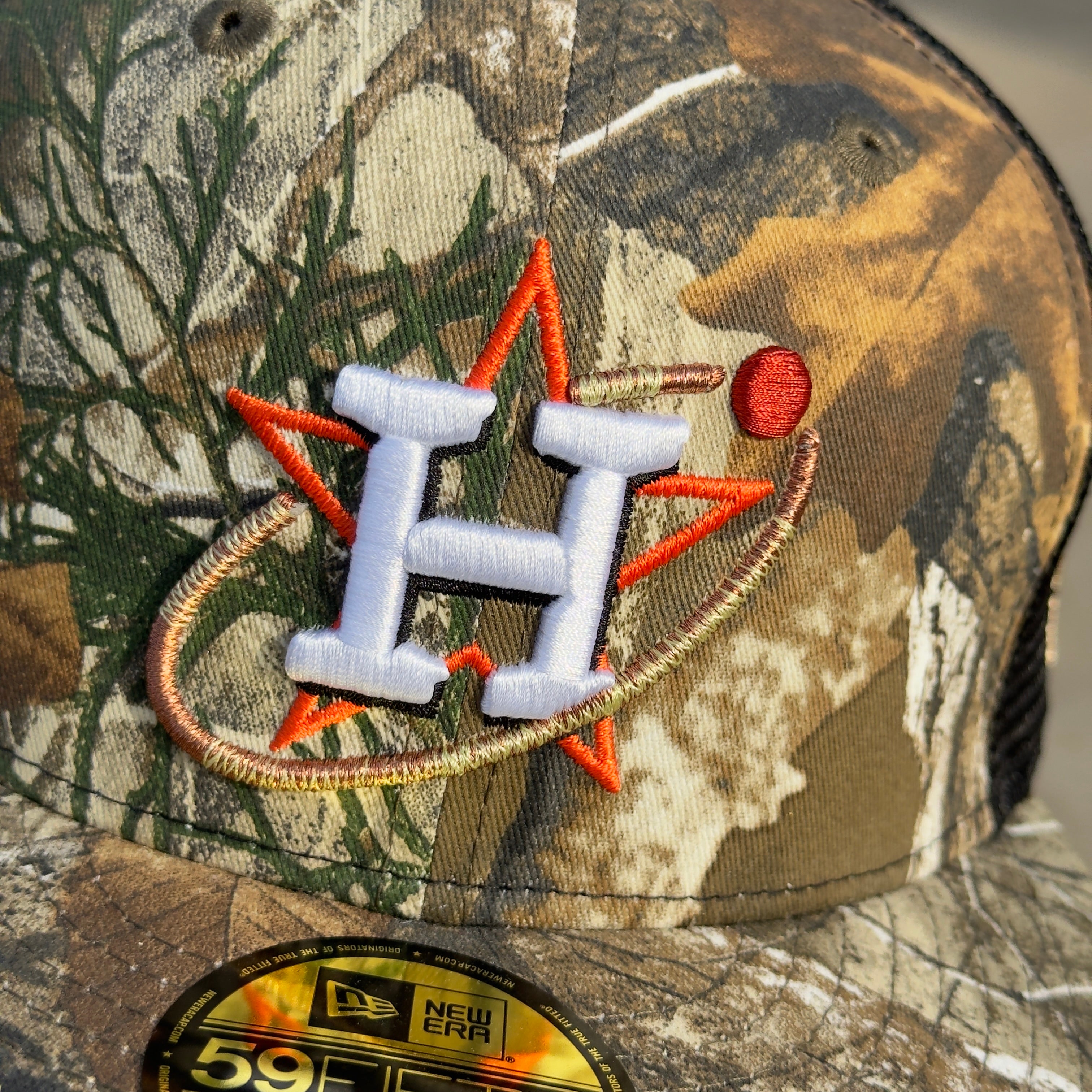 7 1/4 Realtree Camo Trucker Houston Astros Celebrating 45 Years 59fifty New Era Fitted