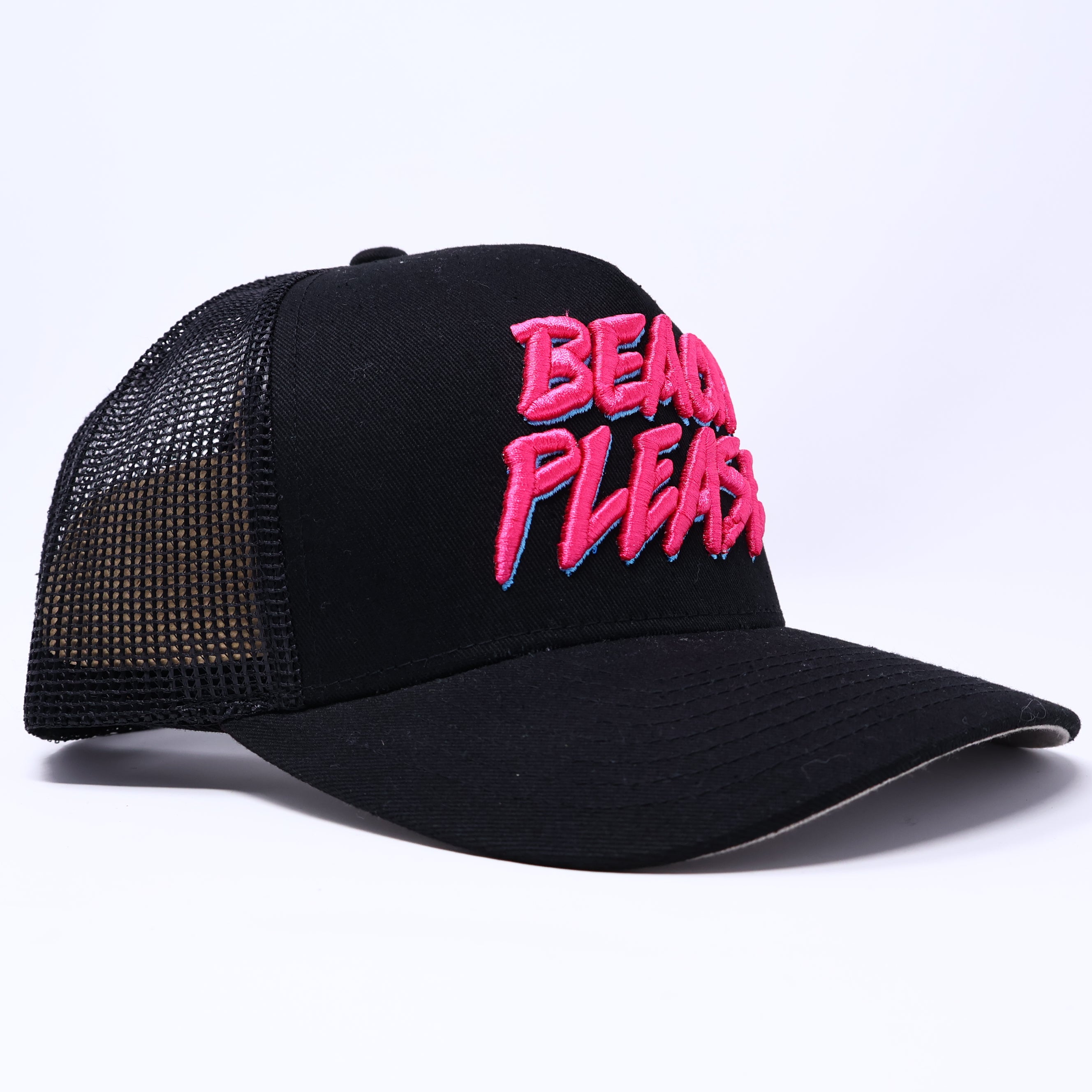 Good Hats Beach Please Black Trucker Edition Snapback Cap