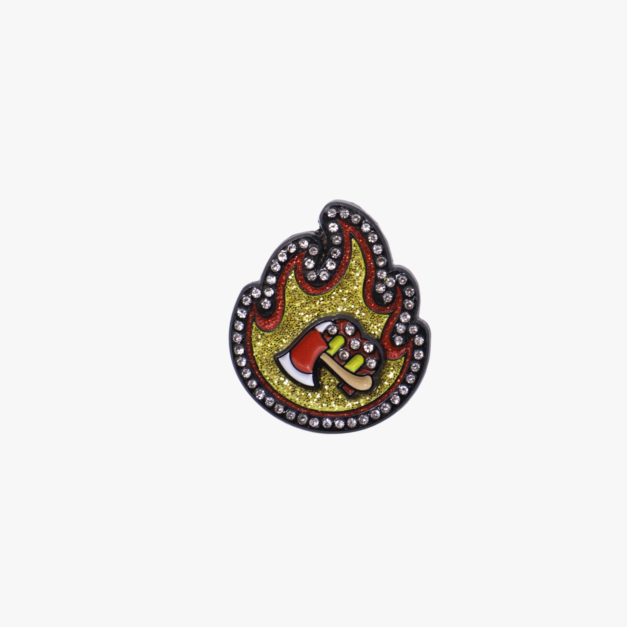 Fire Flame Axe Graphic Pin (Mechanical)