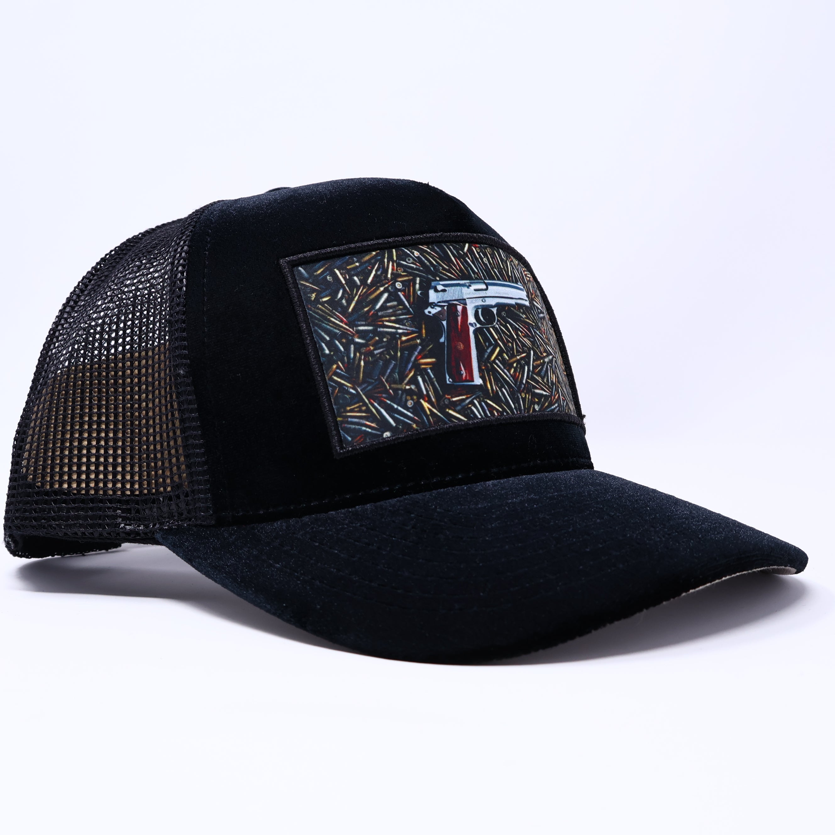 Good Hats Home Defense Black Velour Trucker Edition Snapback Cap