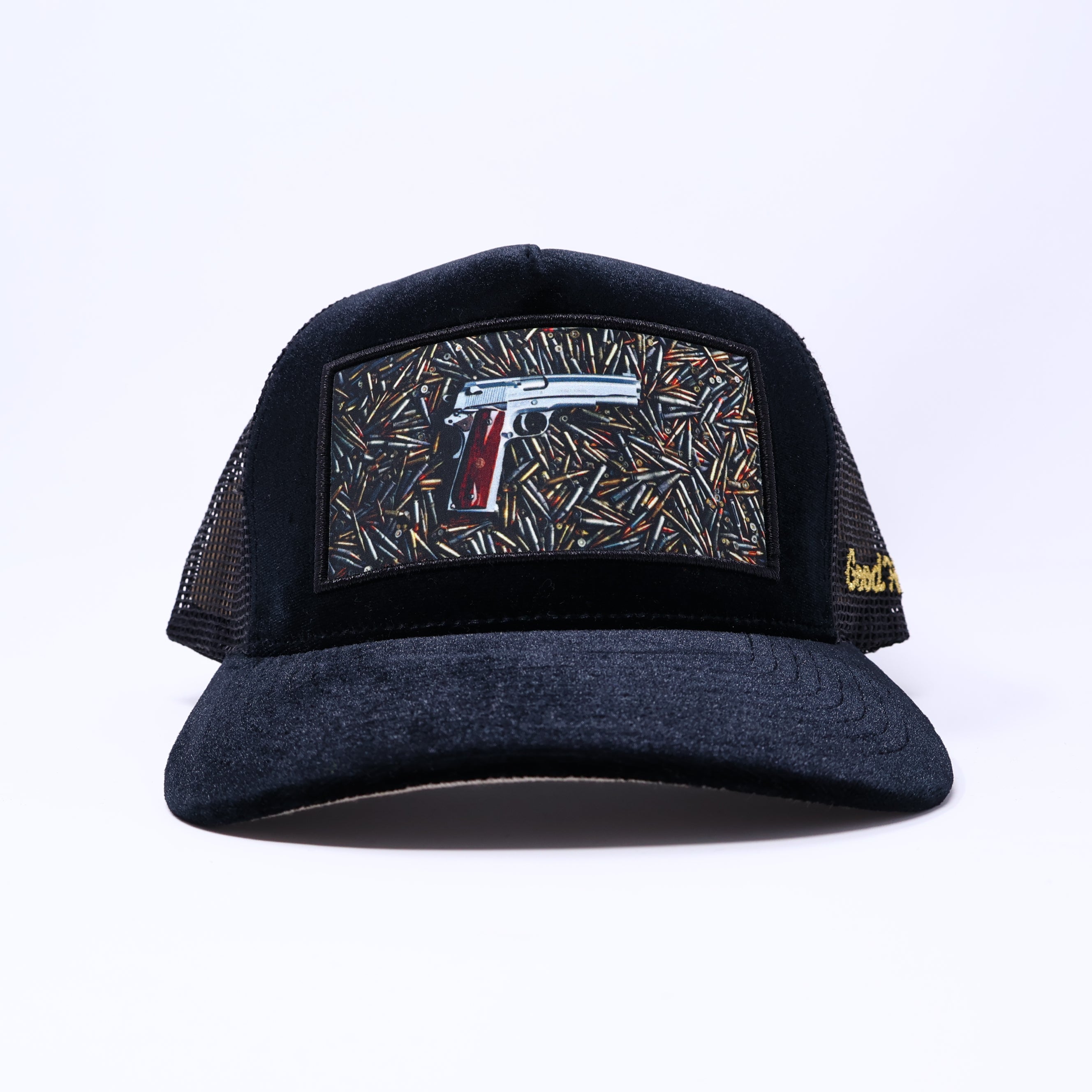 Good Hats Home Defense Black Velour Trucker Edition Snapback Cap