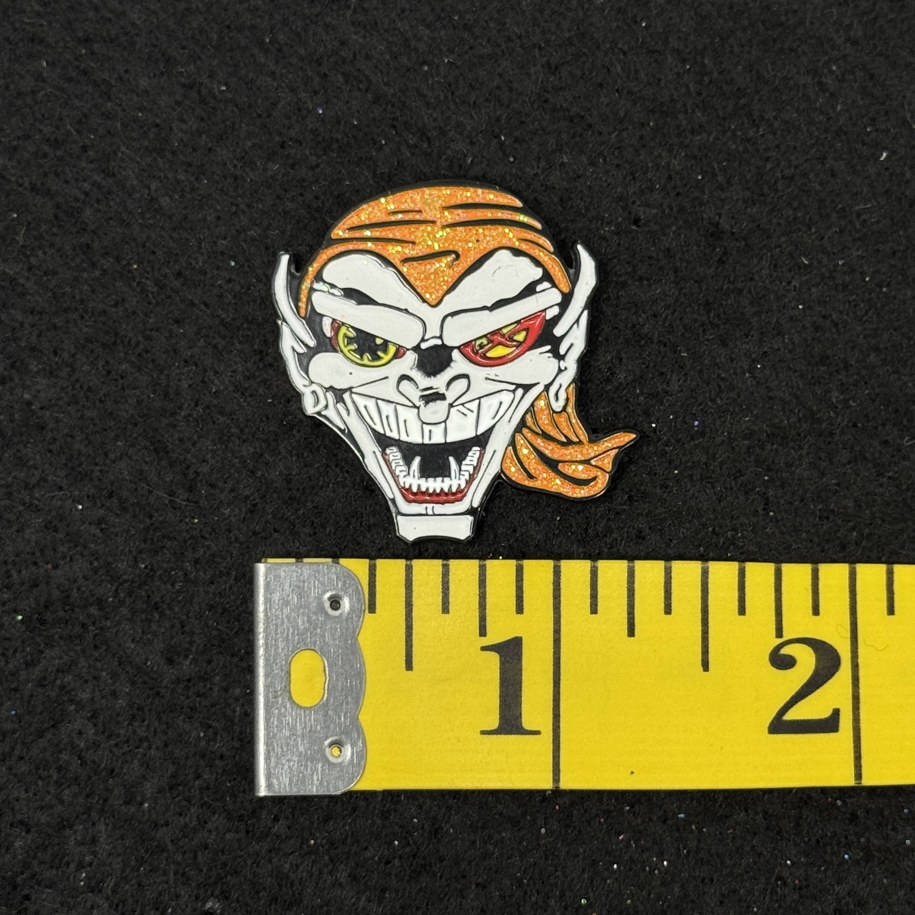 Goblin Casette Tape Orange Bandana Graphic Pin
